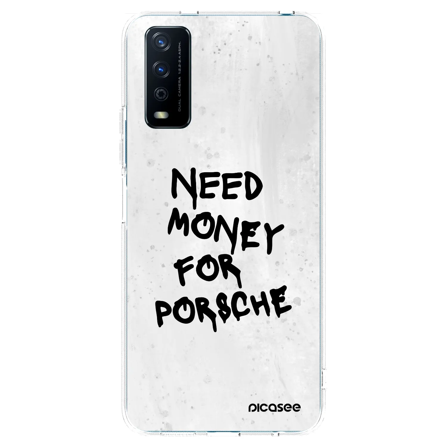 Picasee Vivo Y11s Hülle - Transparentes Silikon - White Dollar