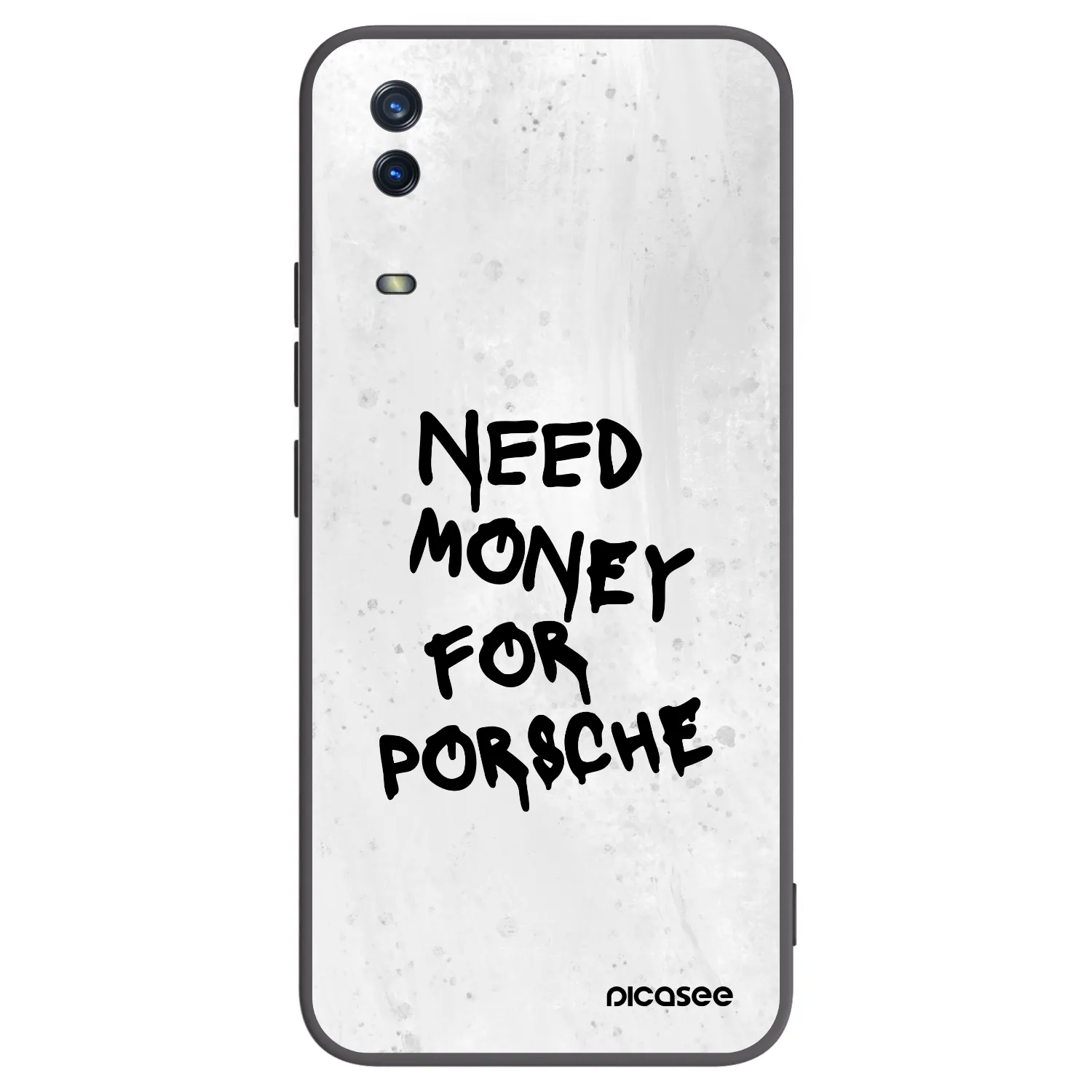 Picasee Vivo Y11s Hülle - Schwarzes Silikon - White Dollar
