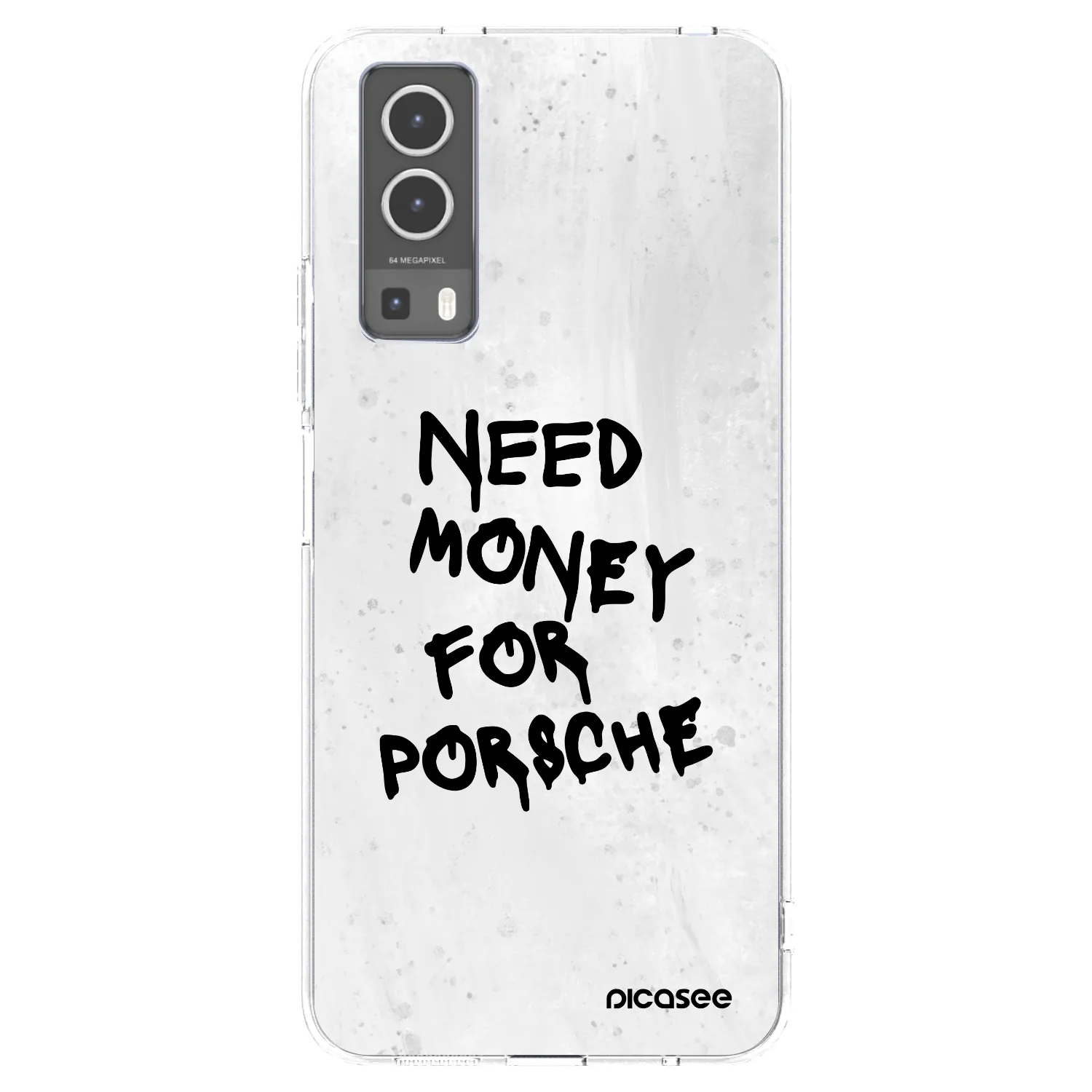 Picasee Vivo Y72 5G Hülle - Transparentes Silikon - White Dollar