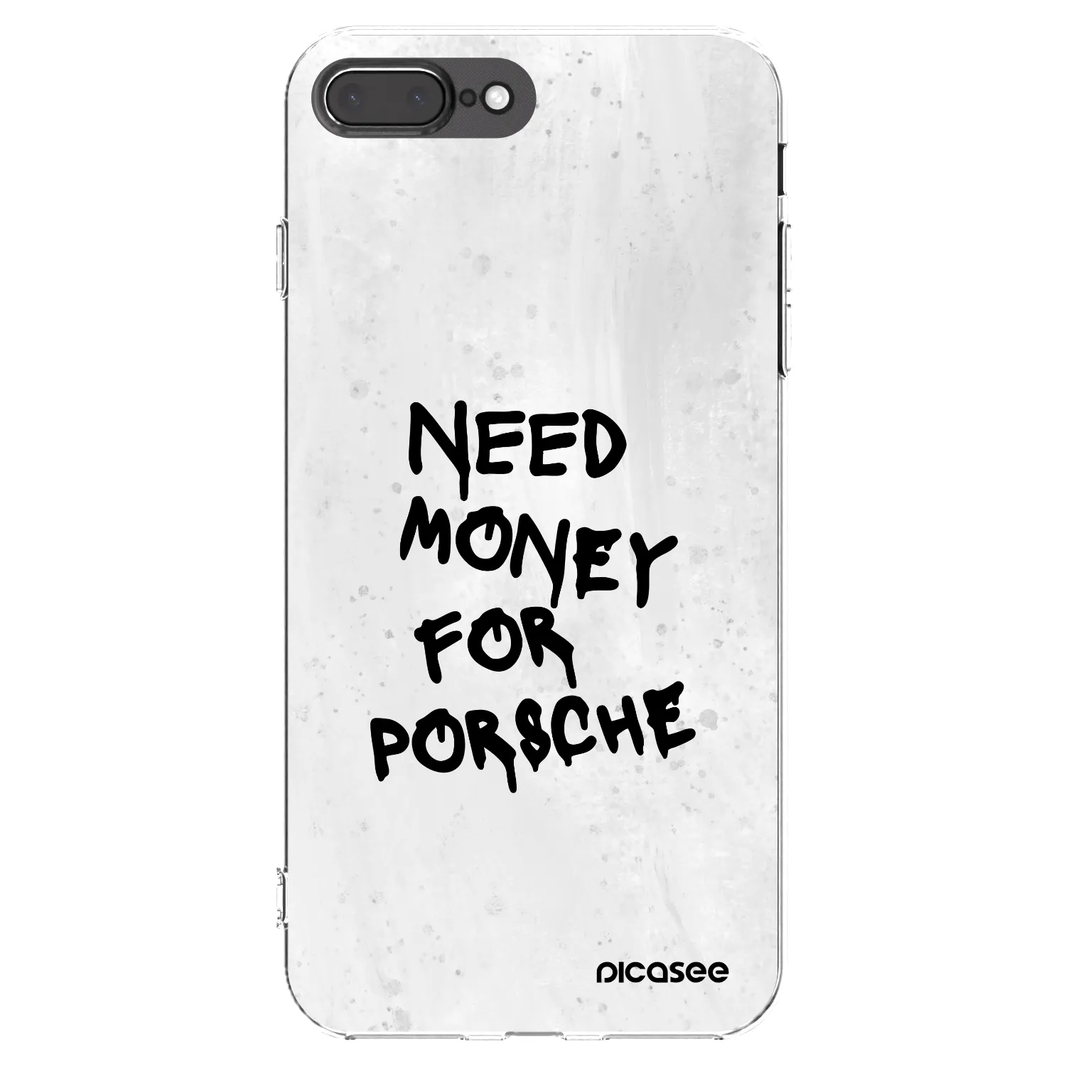 Picasee Apple iPhone 7 Plus Hülle - Transparentes Silikon - White Dollar