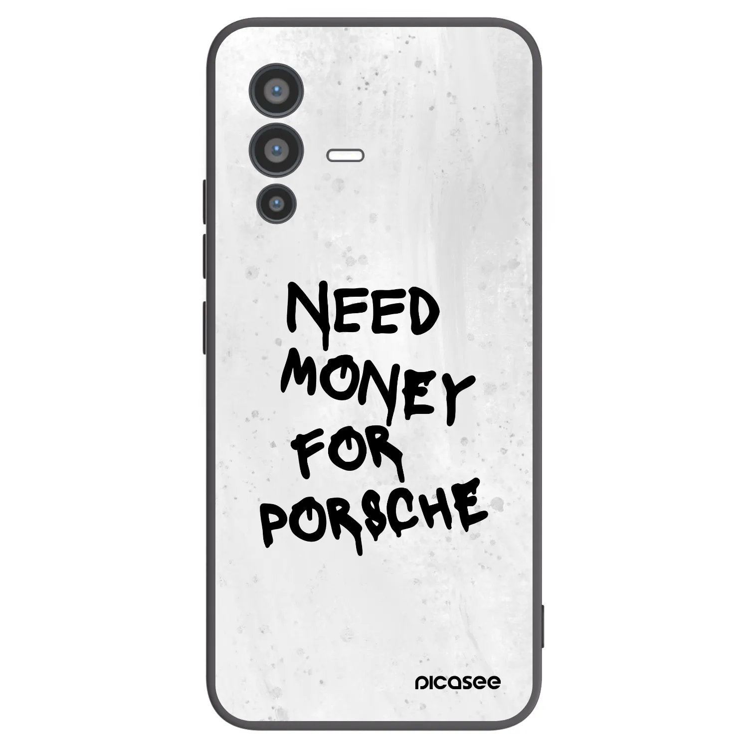 Picasee Vivo V23 5G Hülle - Schwarzes Silikon - White Dollar
