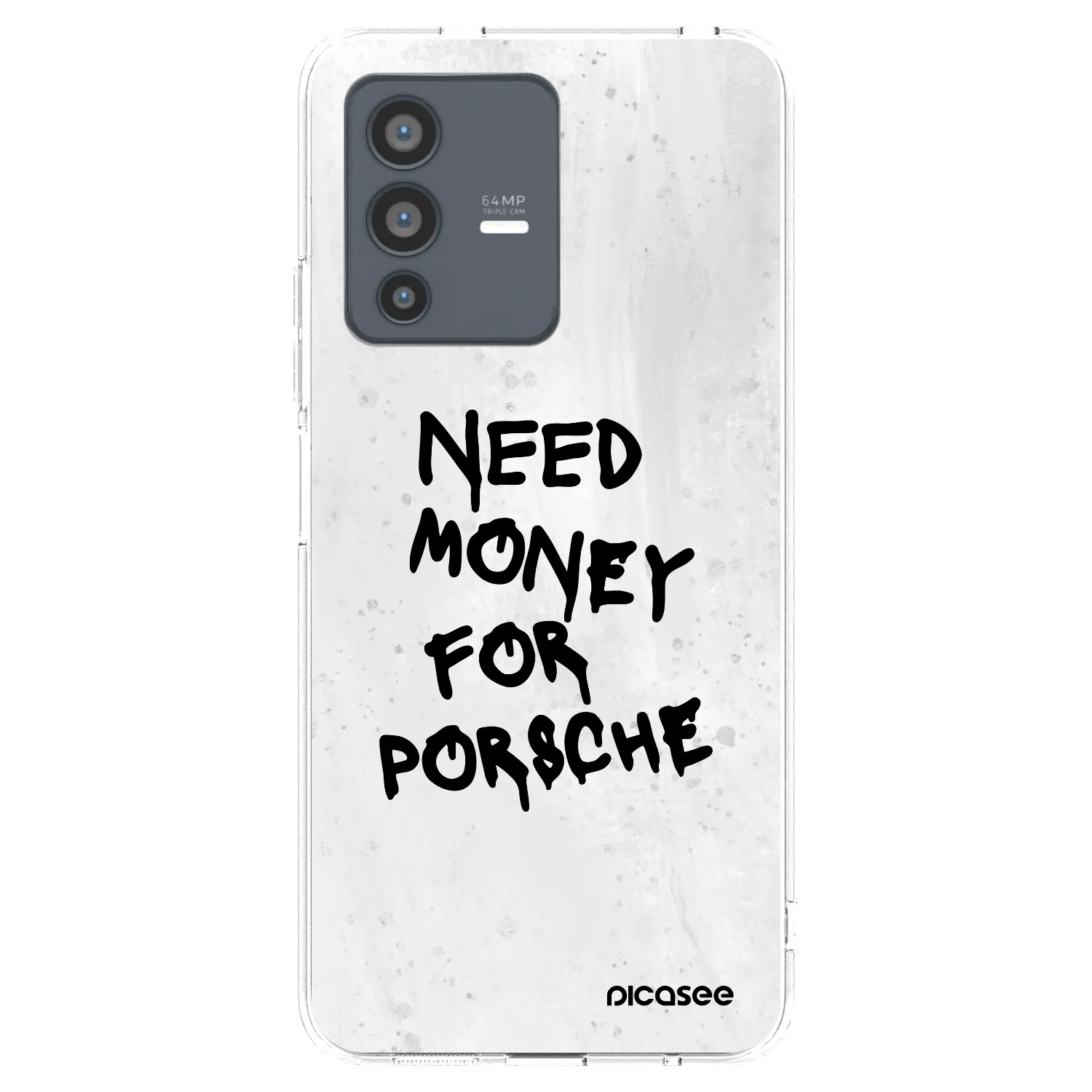 Picasee Vivo V23 5G Hülle - Transparentes Silikon - White Dollar