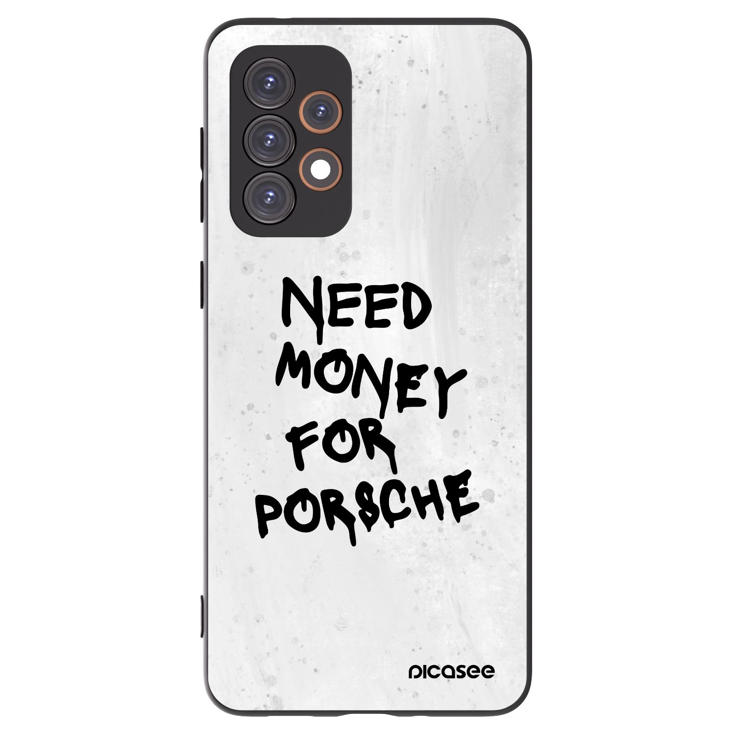 Picasee Samsung Galaxy A33 5G A336 Hülle - Schwarzes Silikon - White Dollar