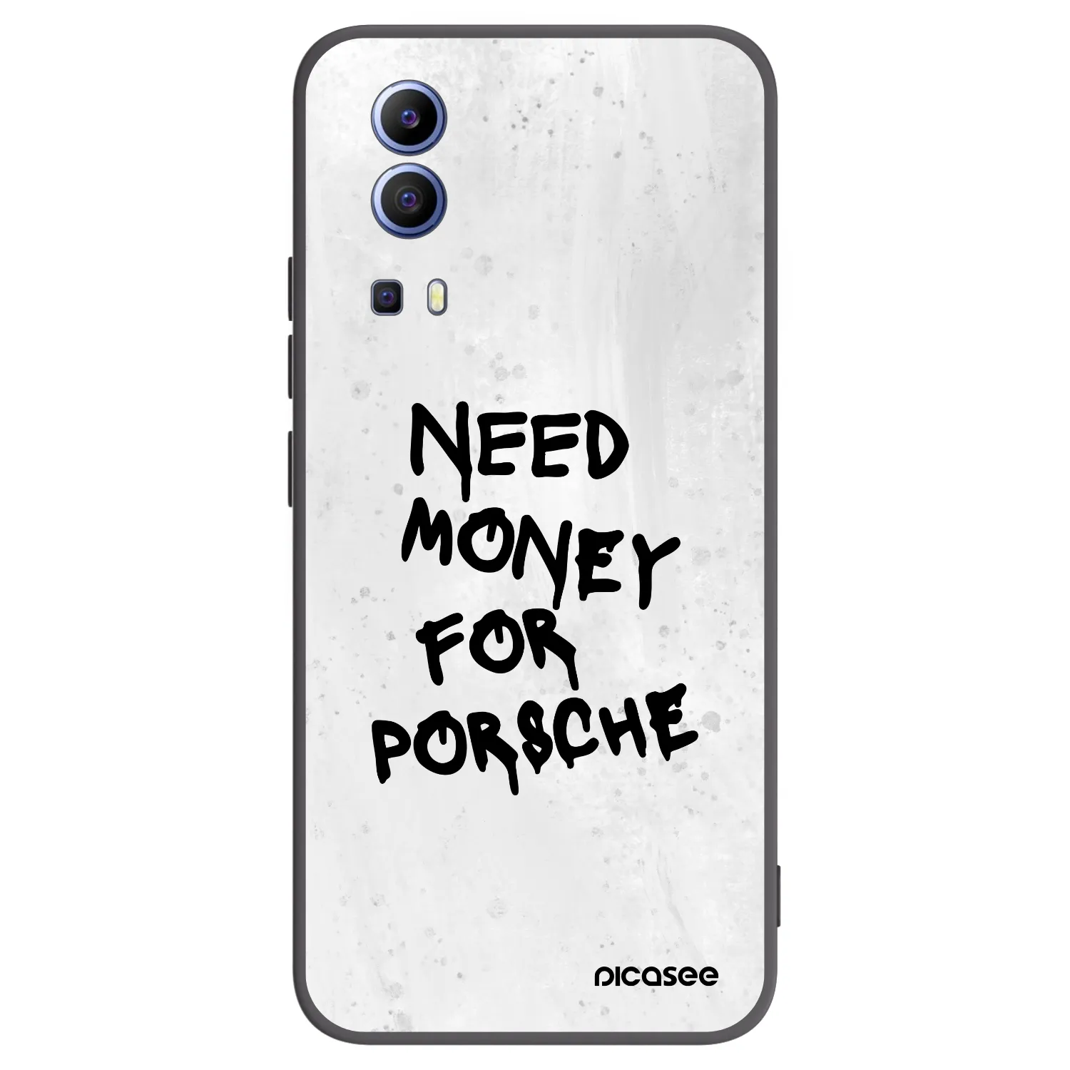 Picasee Vivo Y52 5G Hülle - Schwarzes Silikon - White Dollar