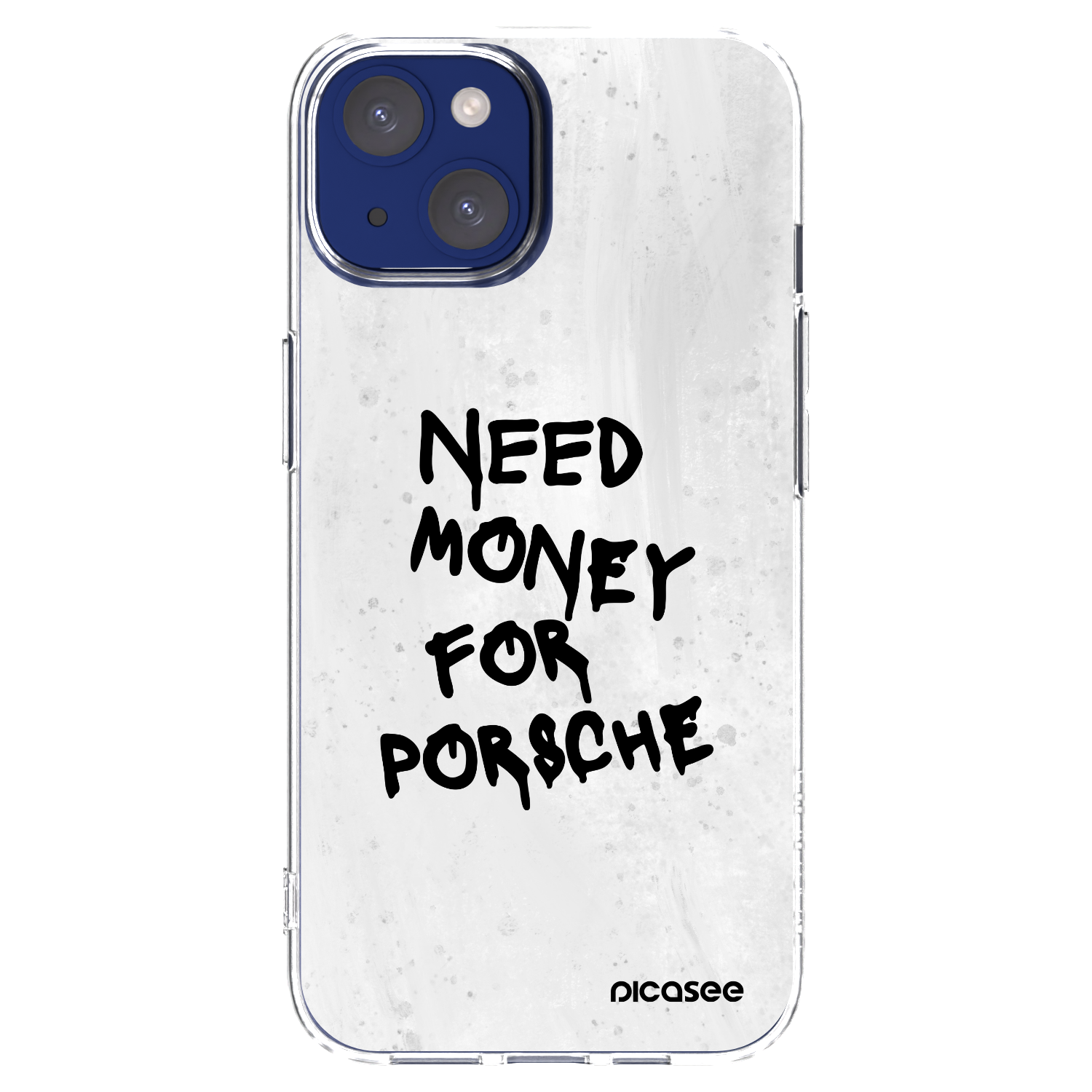 Picasee Apple iPhone 14 Hülle - Transparentes Silikon - White Dollar