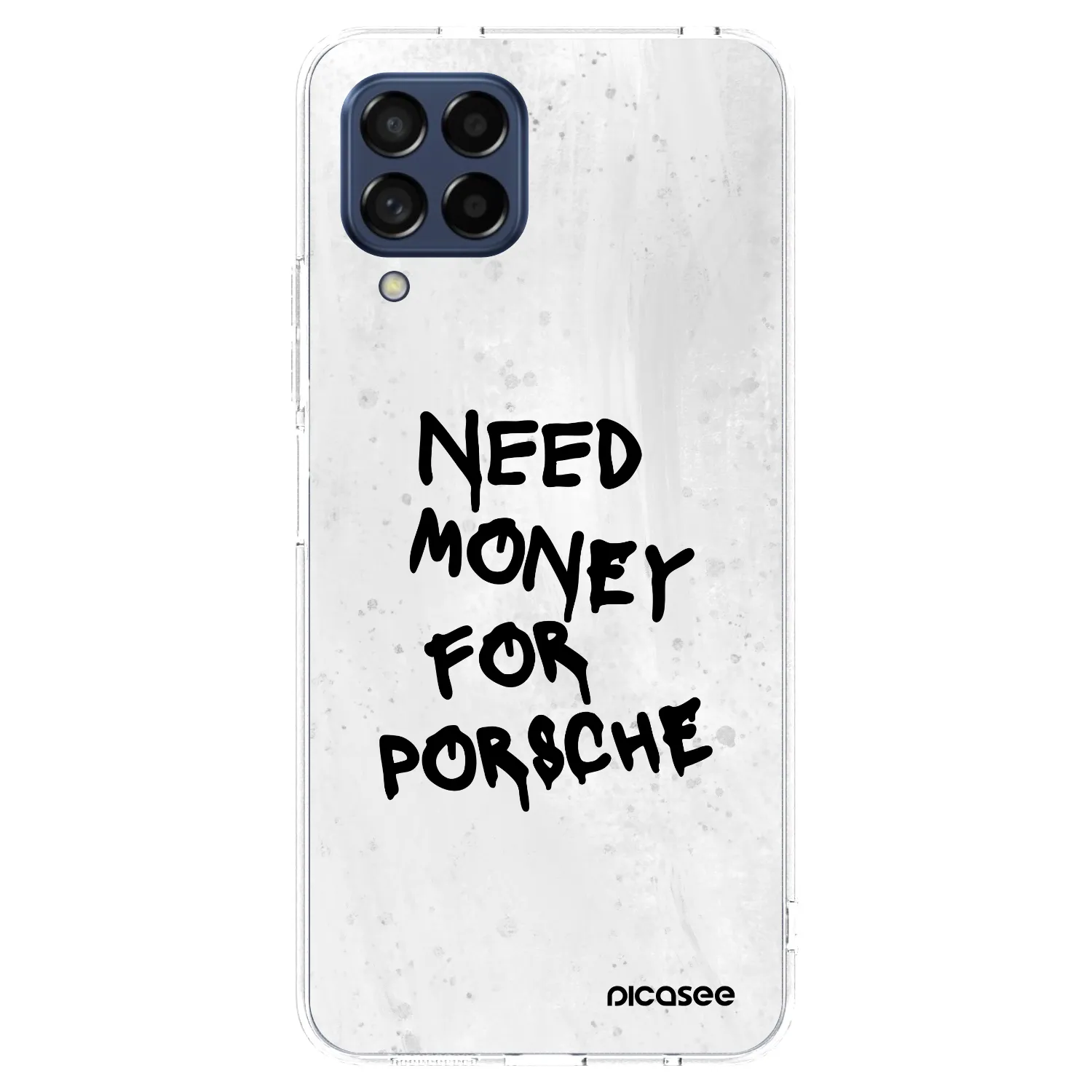 Picasee Samsung Galaxy M53 5G Hülle - Transparentes Silikon - White Dollar