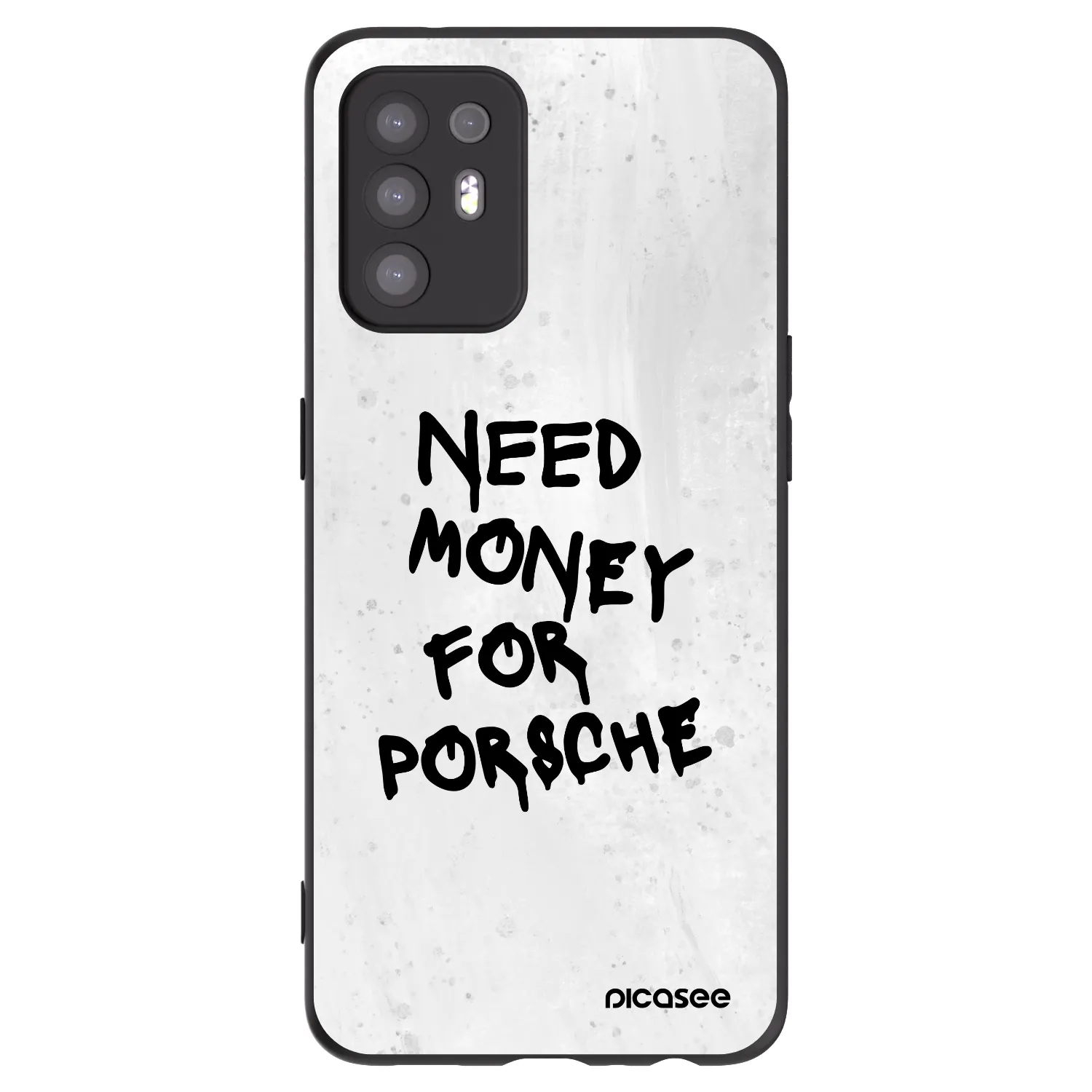 Picasee OPPO A94 5G Hülle - Schwarzes Silikon - White Dollar