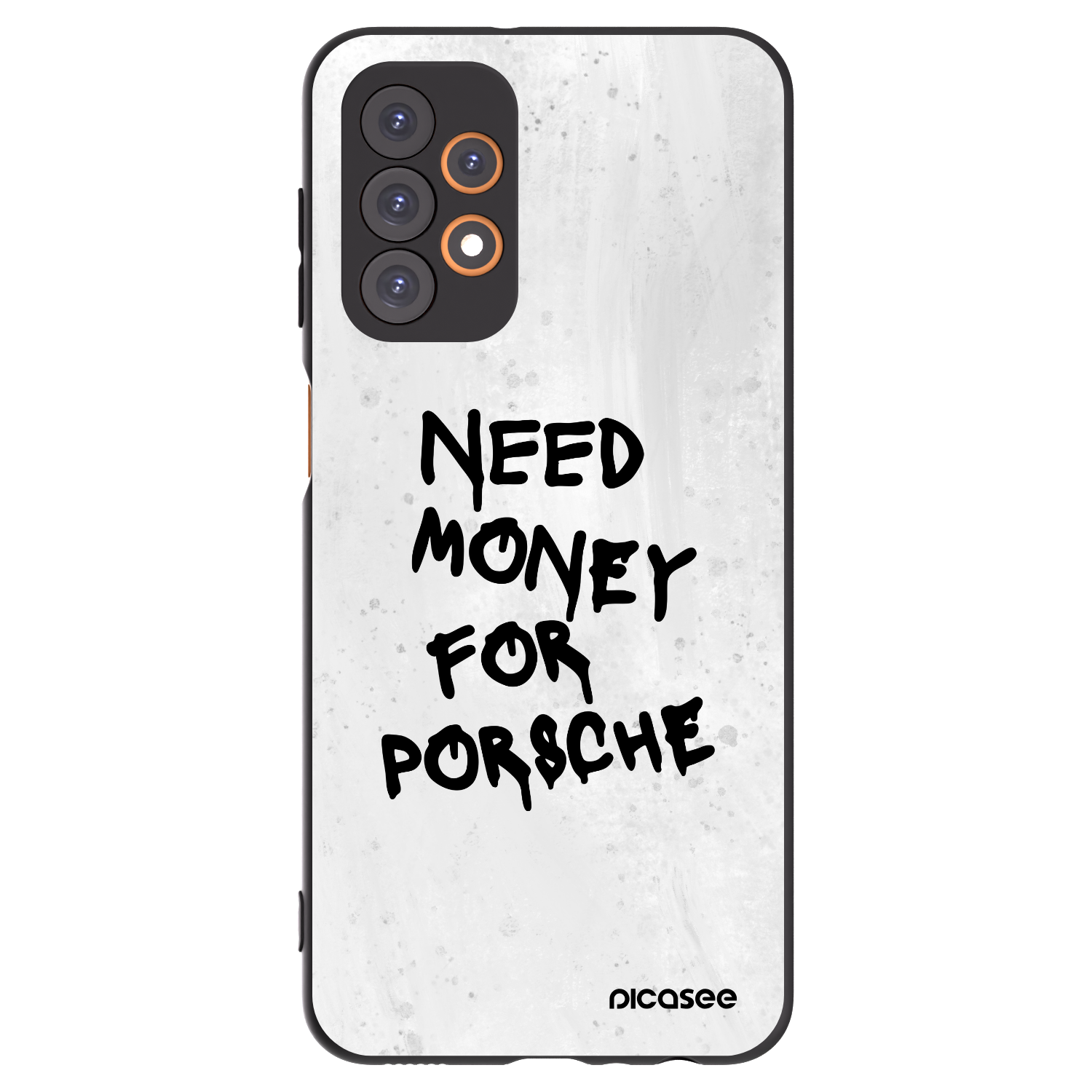 Picasee Samsung Galaxy A23 A235F 4G Hülle - Schwarzes Silikon - White Dollar