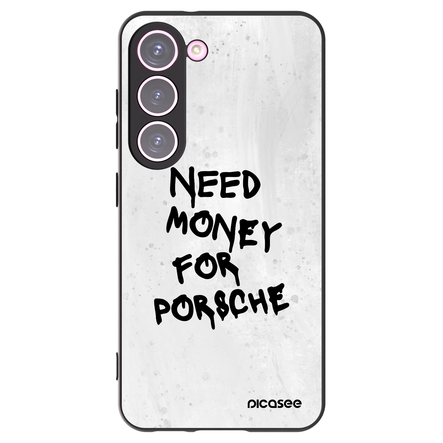 Picasee Samsung Galaxy S23 5G Hülle - Schwarzes Silikon - White Dollar