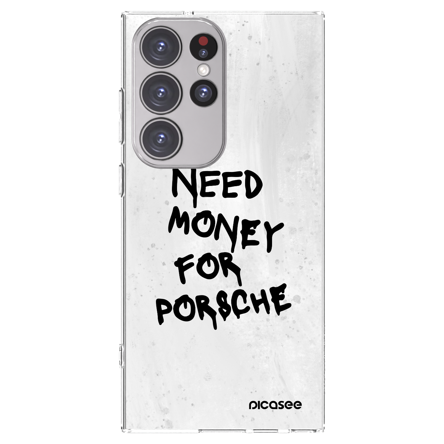 Picasee Samsung Galaxy S23 Ultra 5G Hülle - Transparentes Silikon - White Dollar