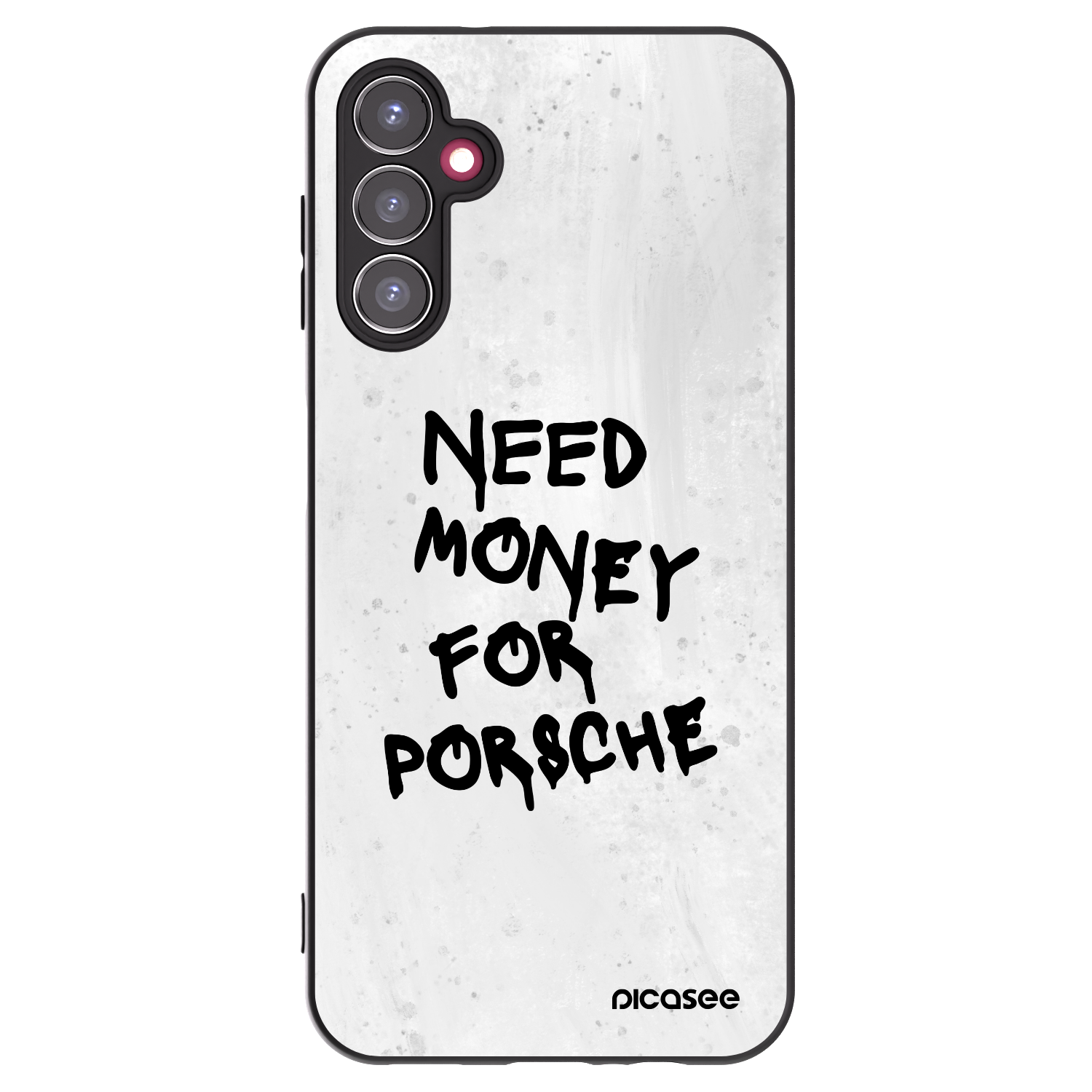 Picasee Samsung Galaxy A14 4G A145R Hülle - Schwarzes Silikon - White Dollar