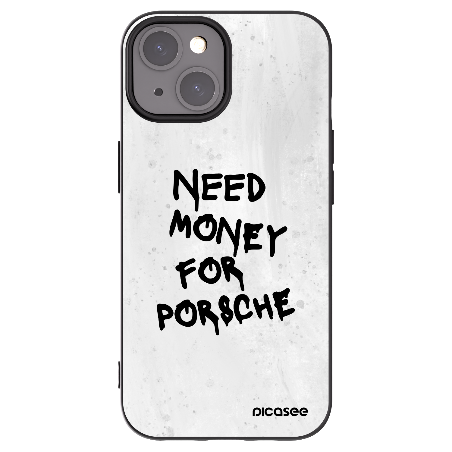 Picasee Apple iPhone 15 Hülle - Schwarzes Silikon - White Dollar
