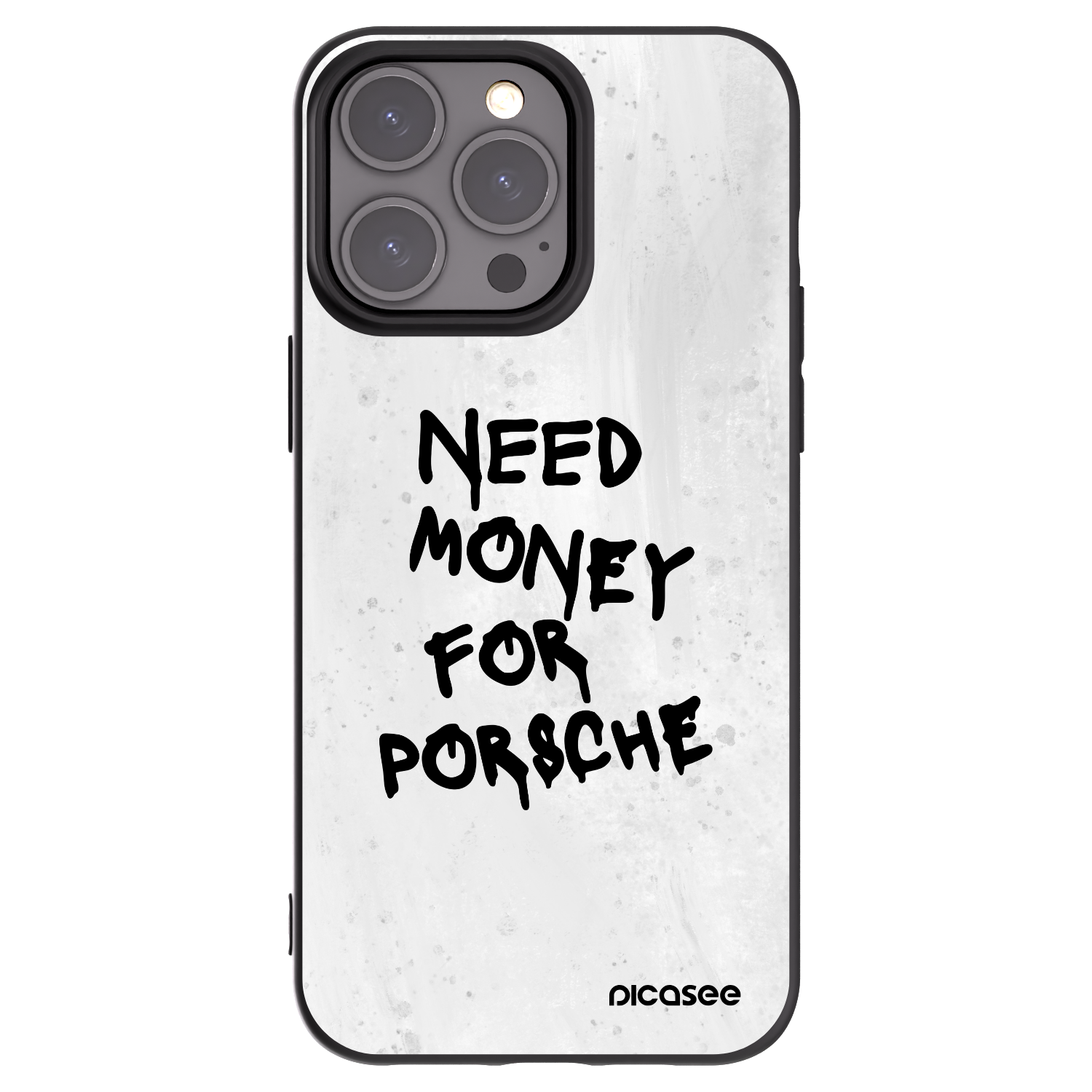 Picasee Apple iPhone 15 Pro Max Hülle - Schwarzes Silikon - White Dollar