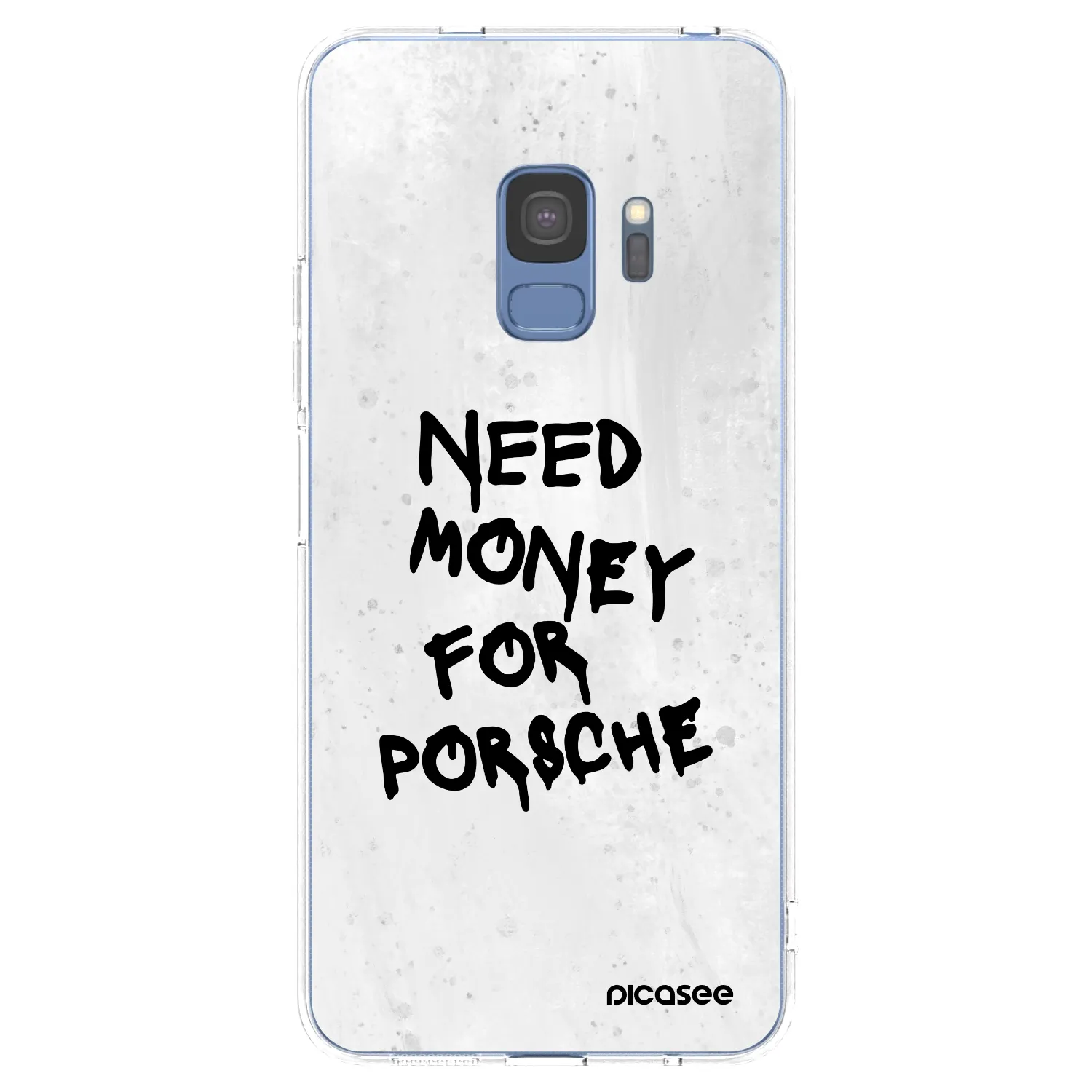 Picasee Samsung Galaxy S9 G960F Hülle - Transparentes Silikon - White Dollar