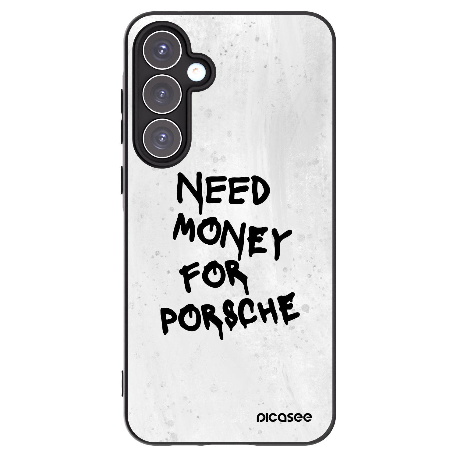 Picasee Samsung Galaxy A55 5G A556B Hülle - Schwarzes Silikon - White Dollar