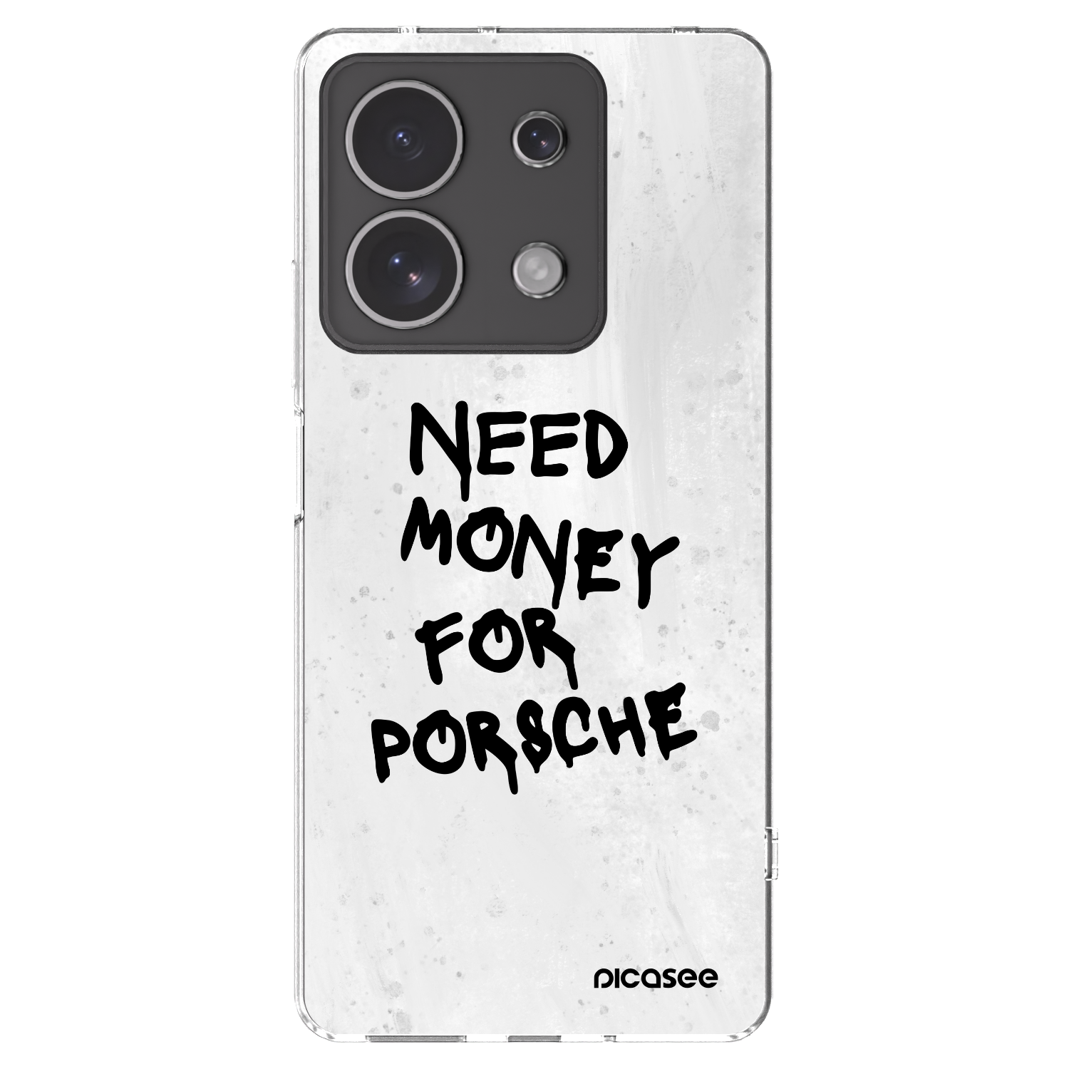 Picasee Xiaomi Redmi Note 13 4G Hülle - Transparentes Silikon - White Dollar