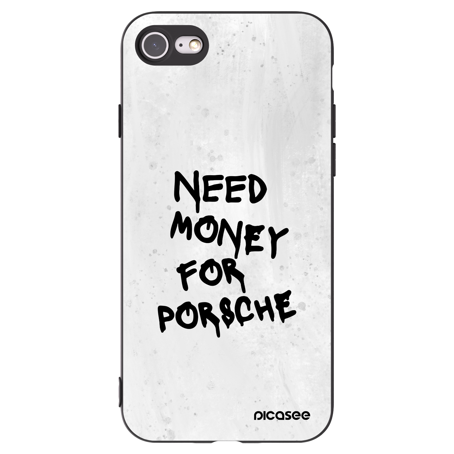Picasee Apple iPhone 8 Hülle - Schwarzes Silikon - White Dollar