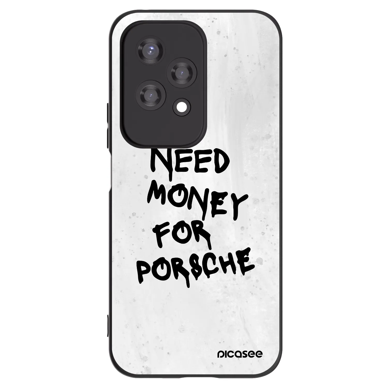 Picasee Honor 200 Lite Hülle - Schwarzes Silikon - White Dollar