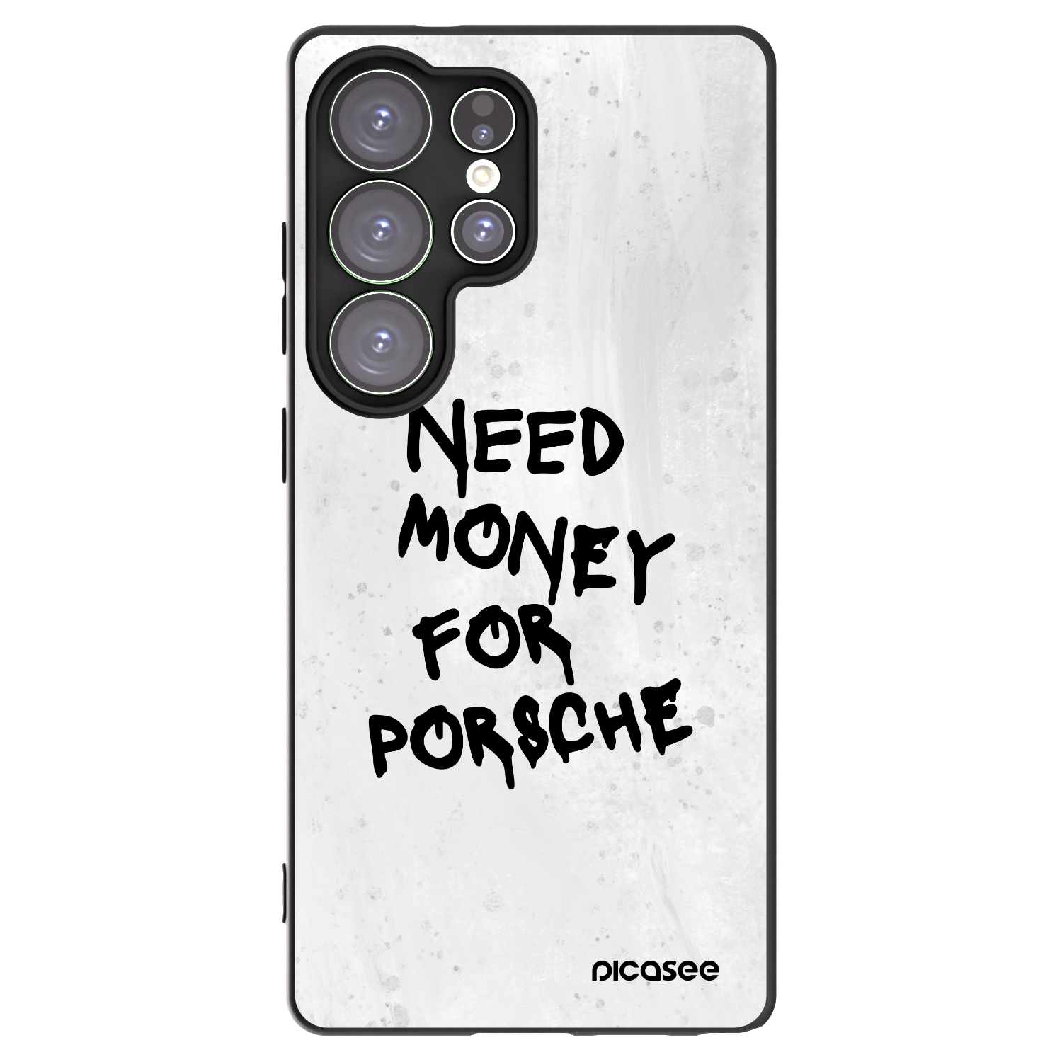 Picasee Samsung Galaxy S25 Ultra 5G Hülle - Schwarzes Silikon - White Dollar