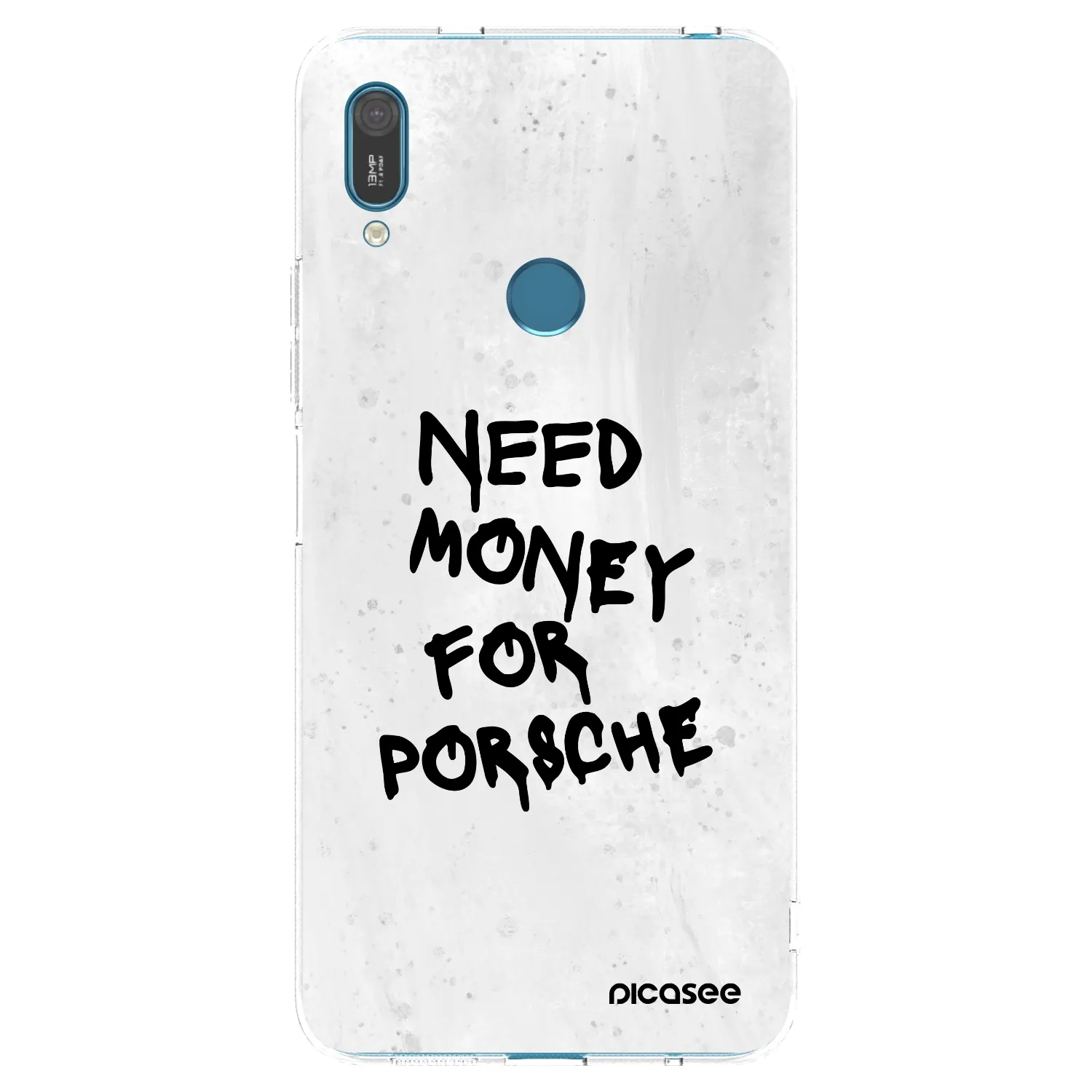 Picasee Huawei Y7 2019 Hülle - Transparentes Silikon - White Dollar