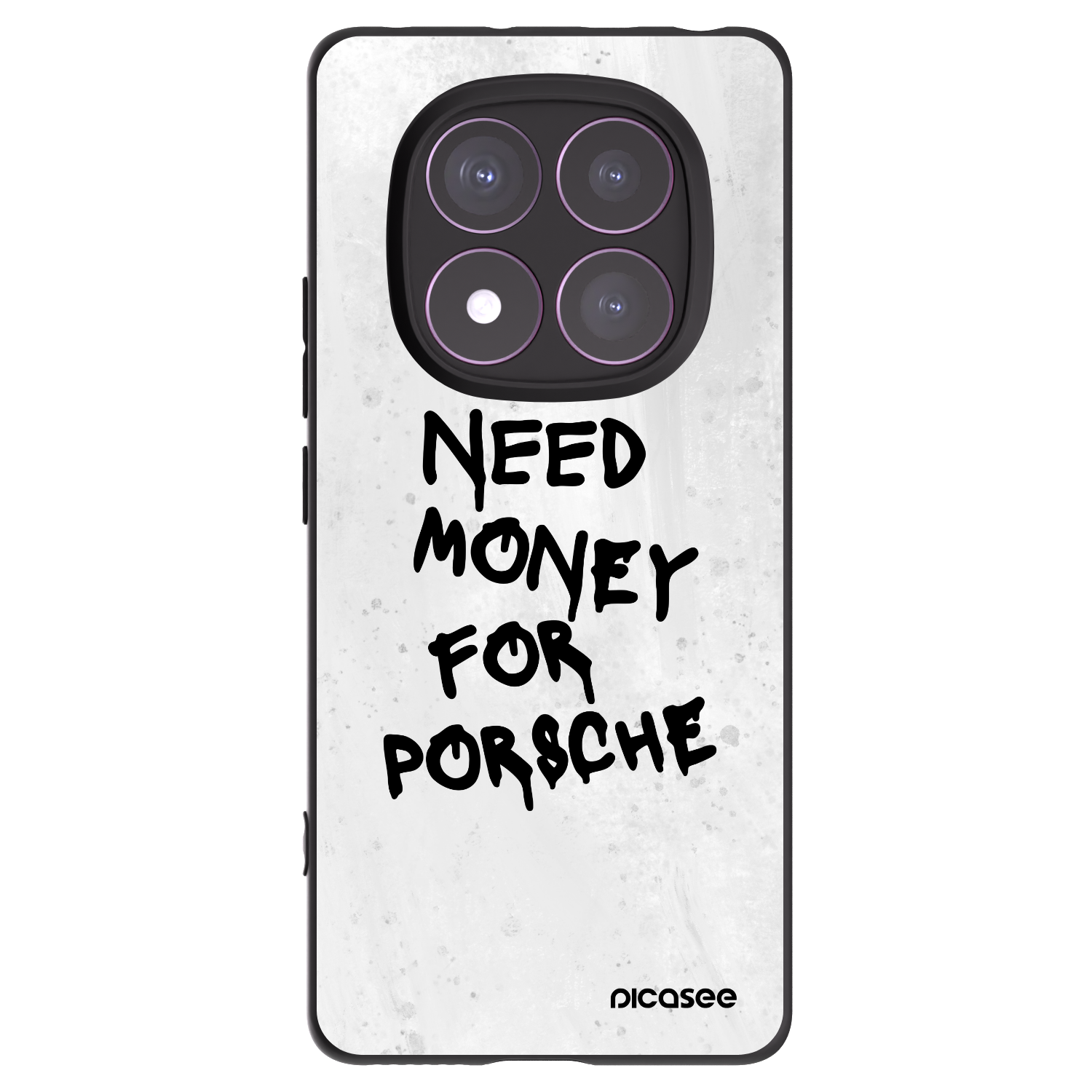 Picasee Xiaomi Redmi Note 14 Pro 4G Hülle - Schwarzes Silikon - White Dollar