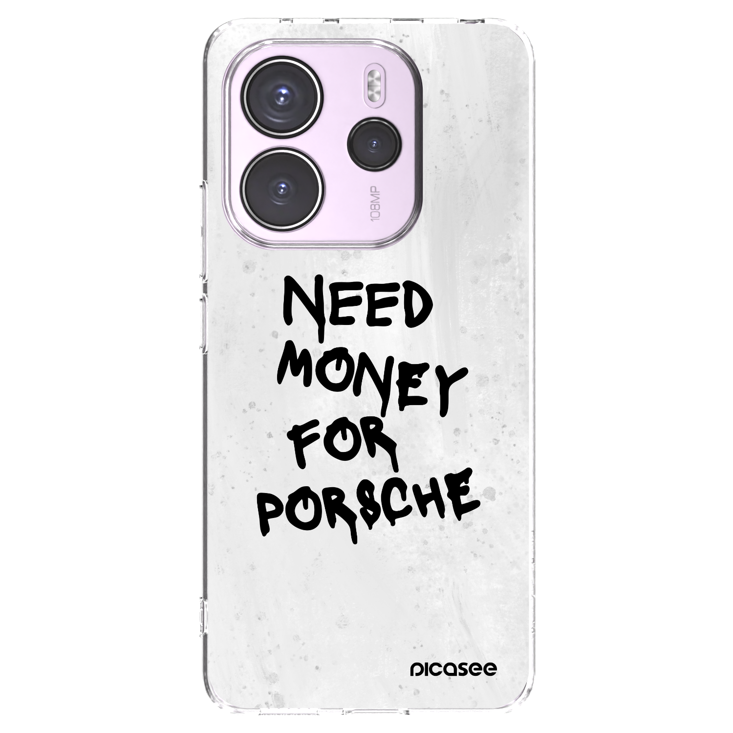 Picasee Xiaomi Redmi Note 14 4G Hülle - Transparentes Silikon - White Dollar