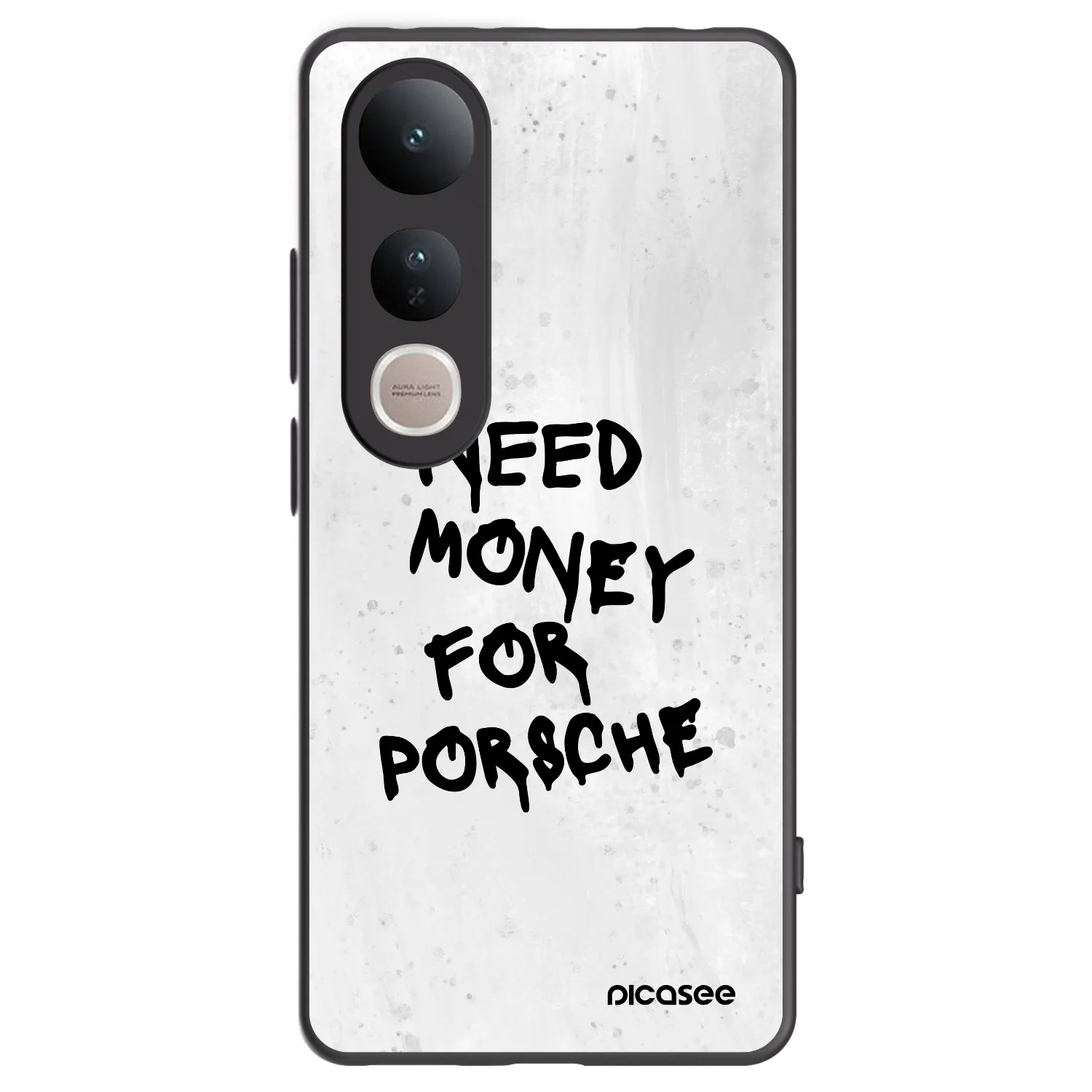 Picasee Vivo V50 Lite 5G Hülle - Schwarzes Silikon - White Dollar