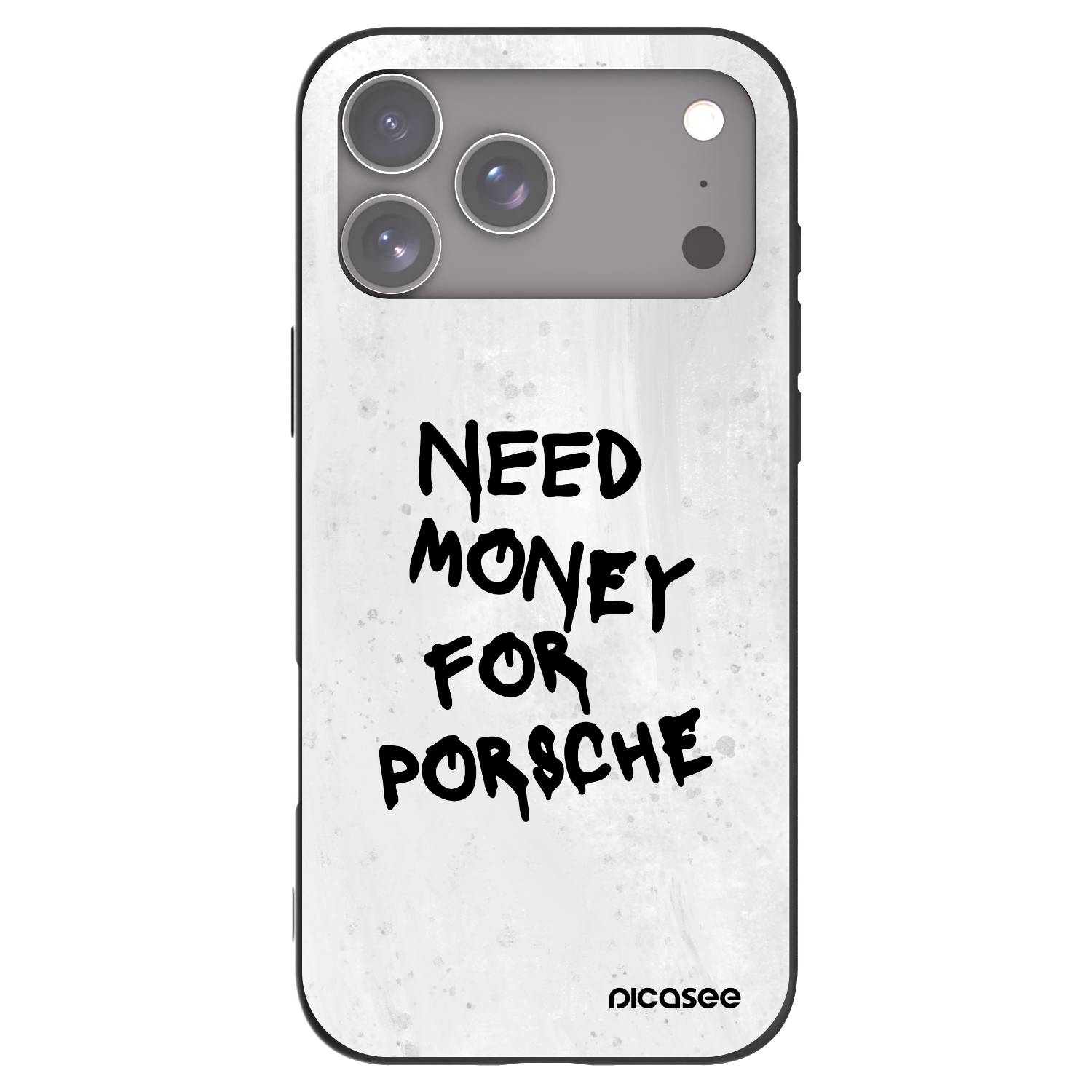 Picasee Apple iPhone 17 Pro Max Hülle - Schwarzes Silikon - White Dollar