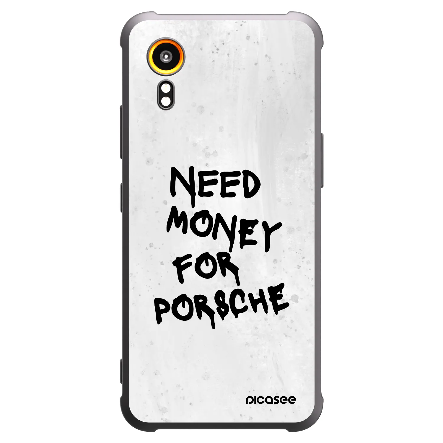 Picasee Samsung Galaxy Xcover 7 Hülle - Schwarzes Silikon - White Dollar