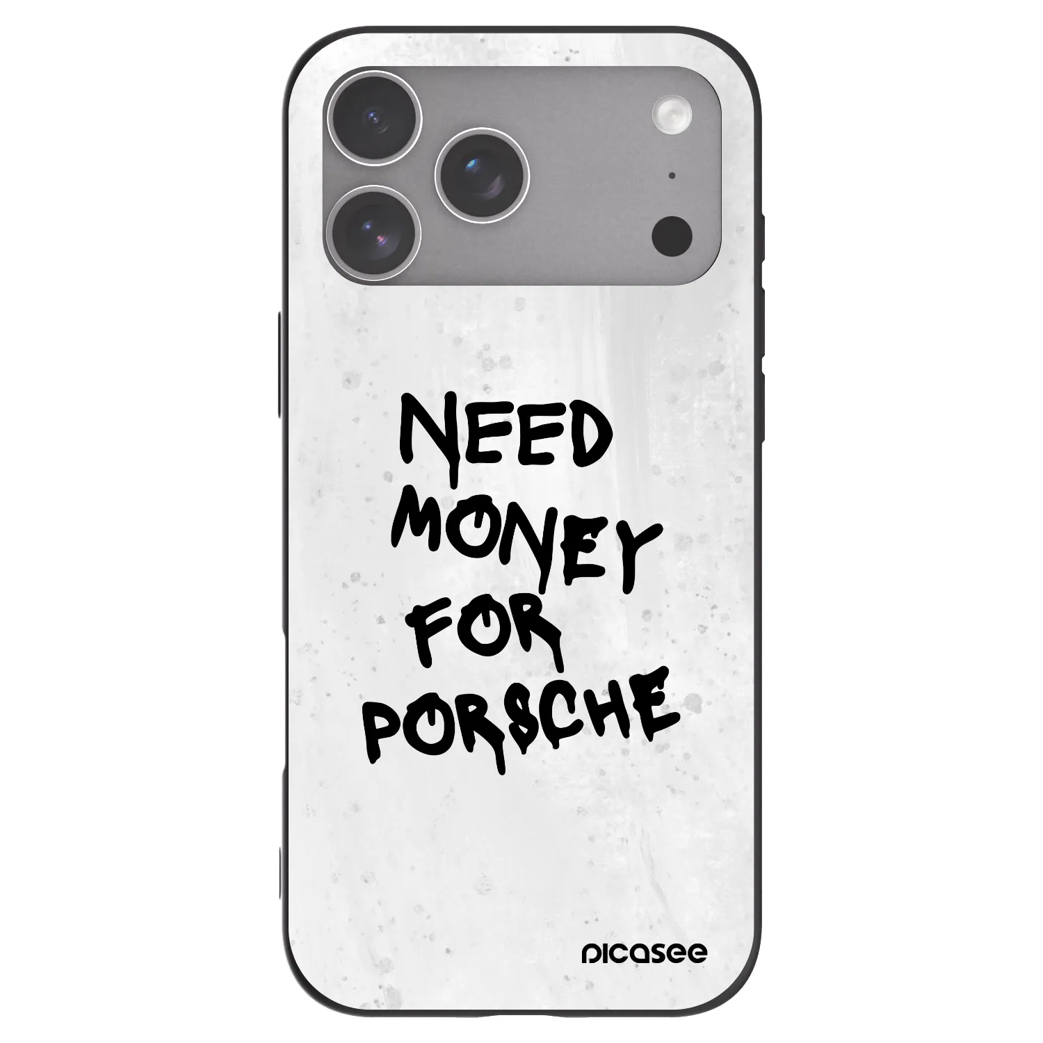 Picasee Apple iPhone 18 Pro Max Hülle - Schwarzes Silikon - White Dollar