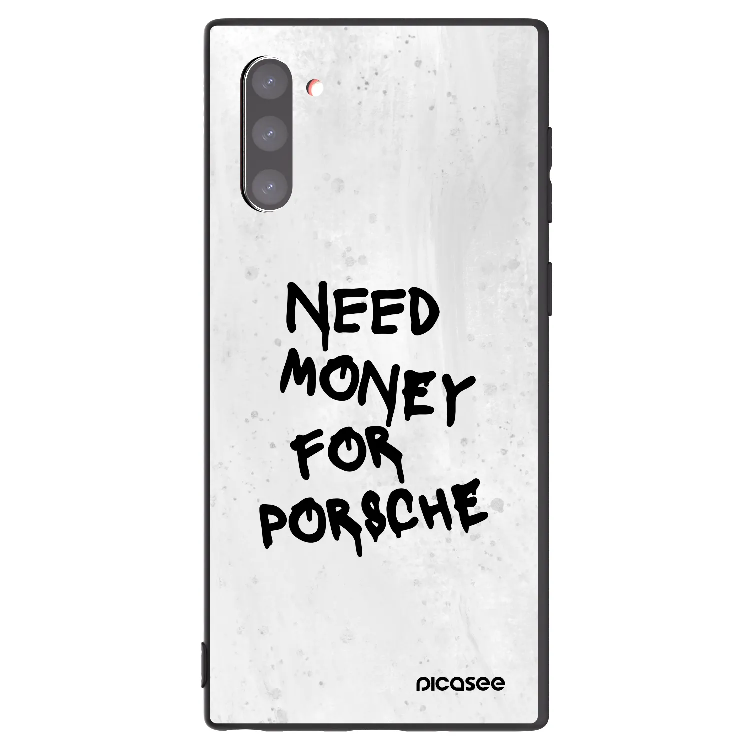 Picasee Samsung Galaxy Note 10 N970F Hülle - Schwarzes Silikon - White Dollar