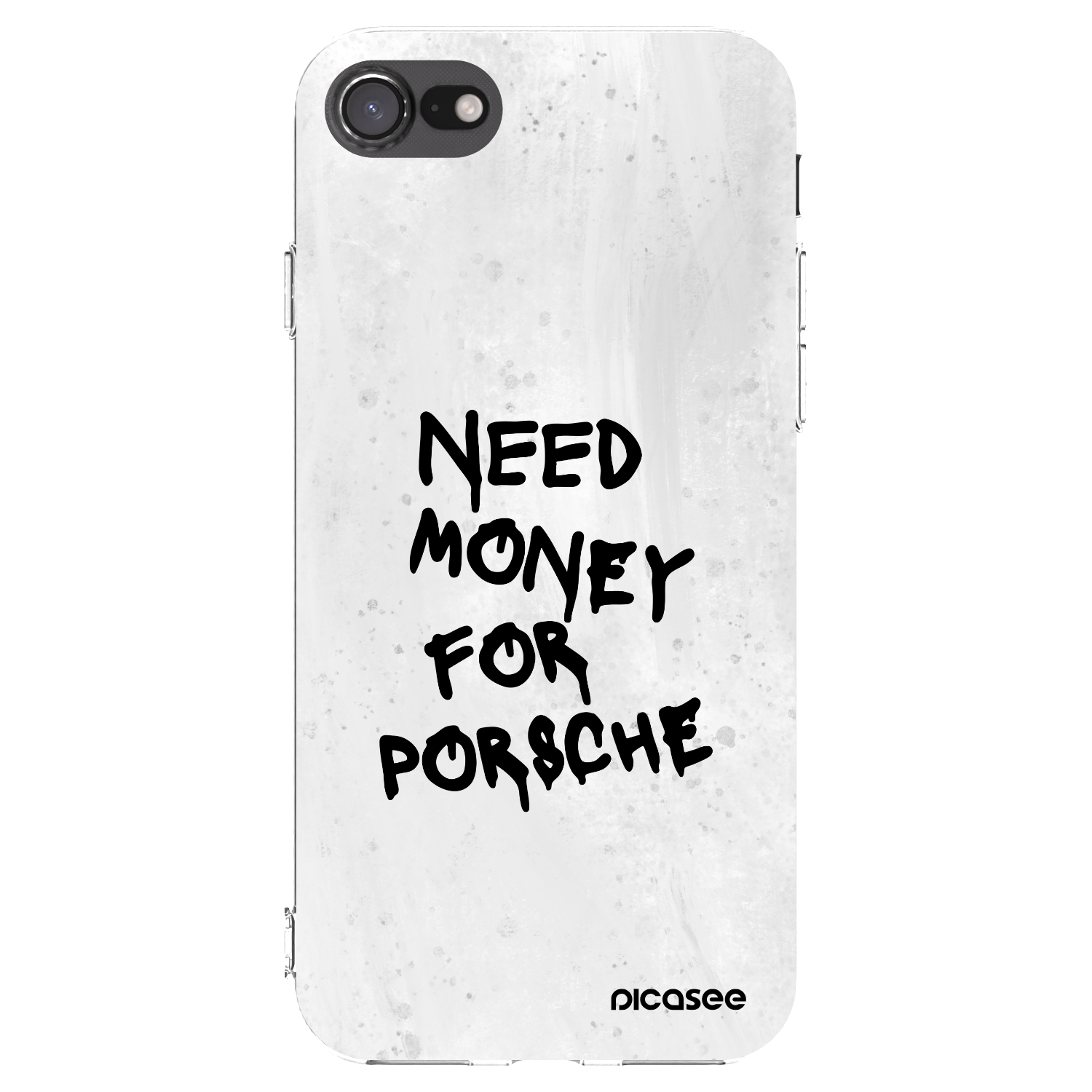 Picasee Apple iPhone 8 Hülle - Transparentes Silikon - White Dollar