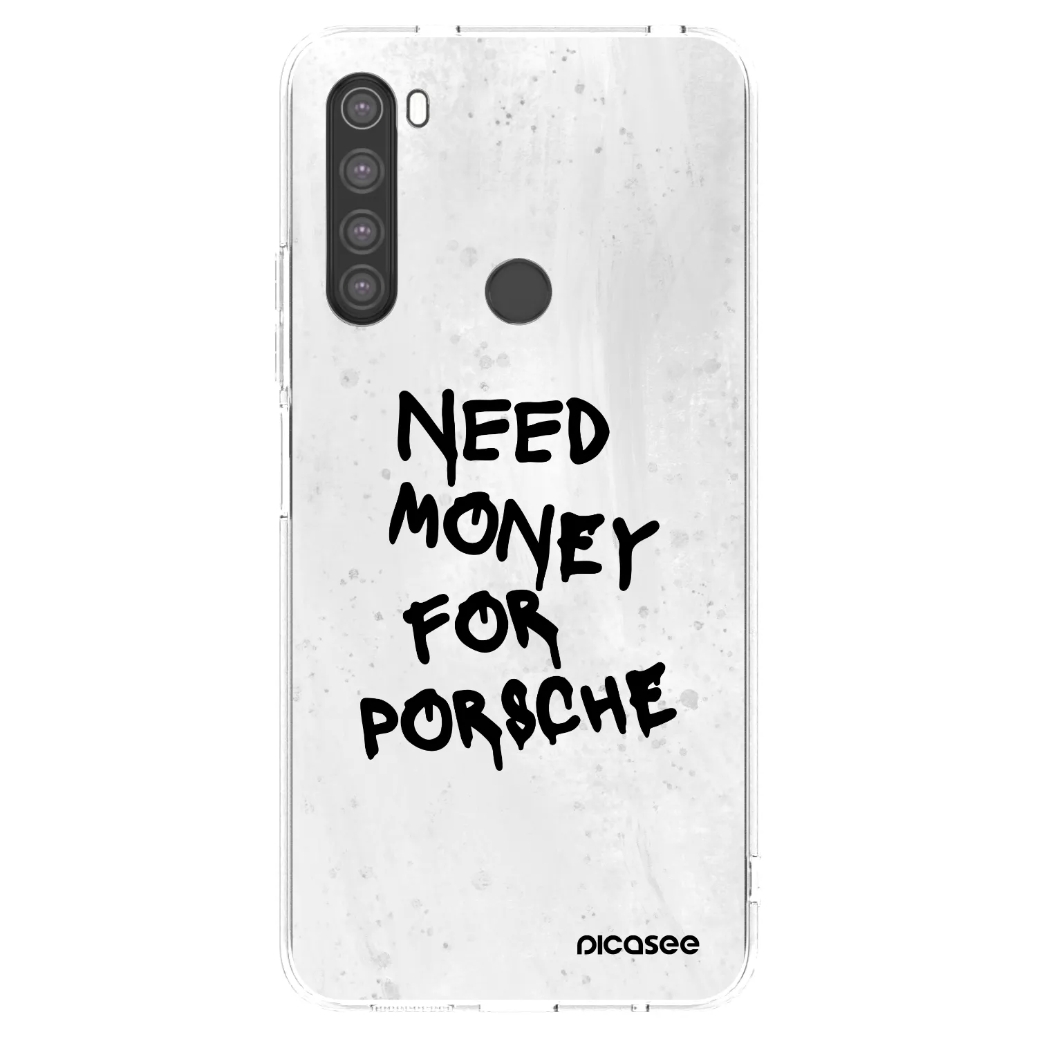 Picasee Xiaomi Redmi Note 8 Hülle - Transparentes Silikon - White Dollar
