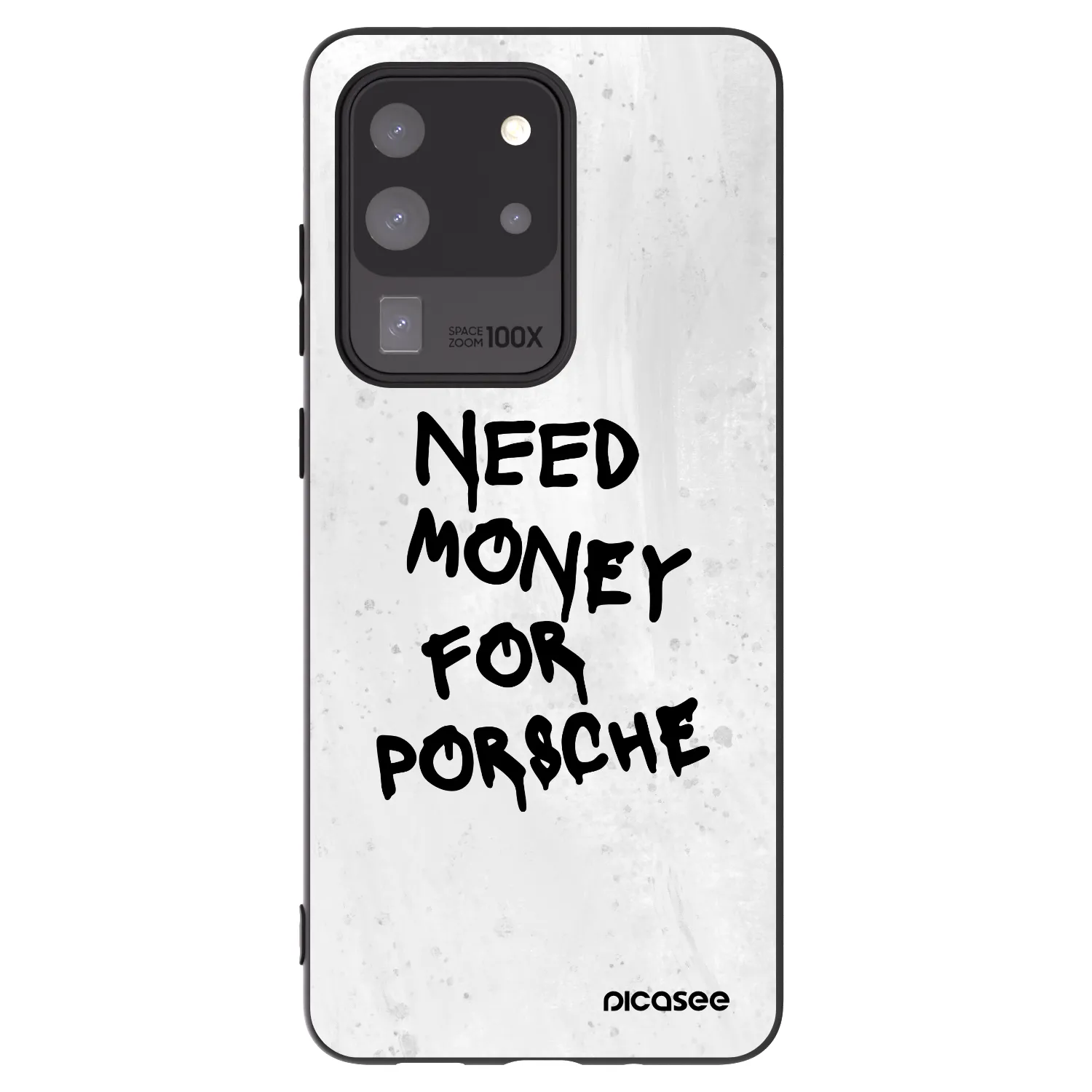 Picasee Samsung Galaxy S20 Ultra 5G G988F Hülle - Schwarzes Silikon - White Dollar