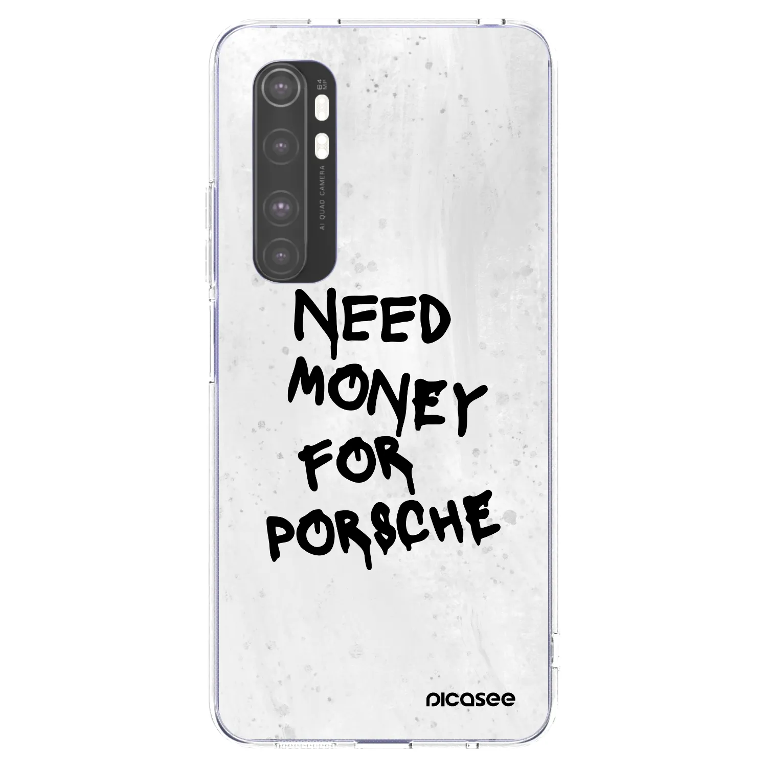Picasee Xiaomi Mi Note 10 Lite Hülle - Transparentes Silikon - White Dollar