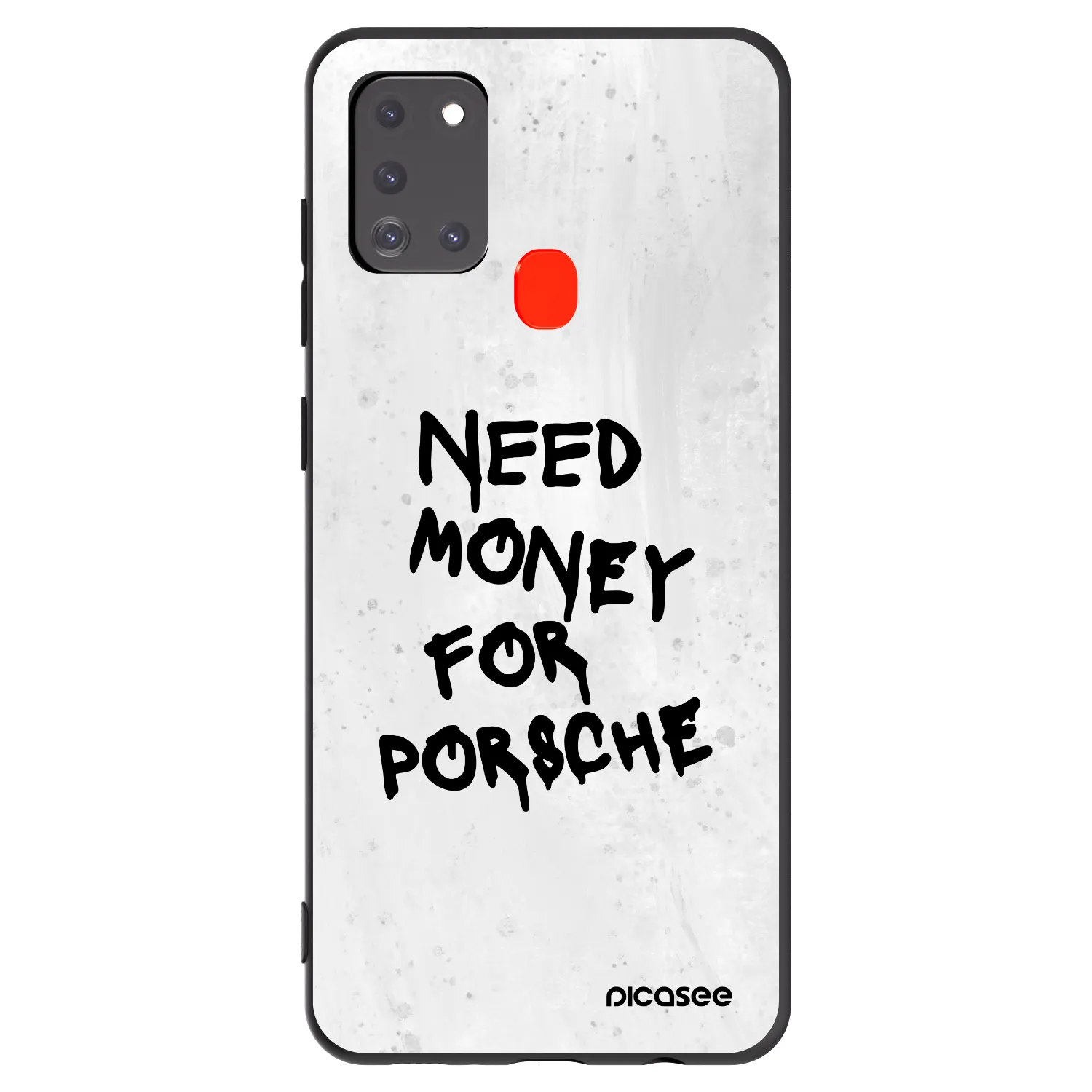 Picasee Samsung Galaxy A21s Hülle - Schwarzes Silikon - White Dollar