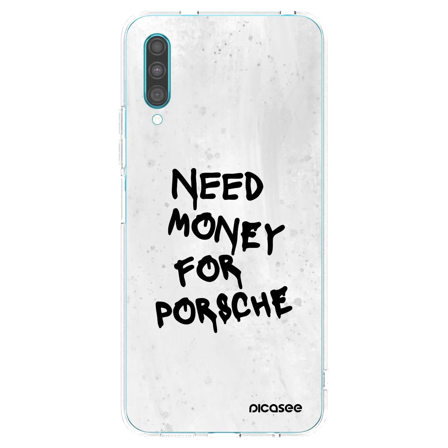 Picasee Samsung Galaxy A30s A307F Hülle - Transparentes Silikon - White Dollar
