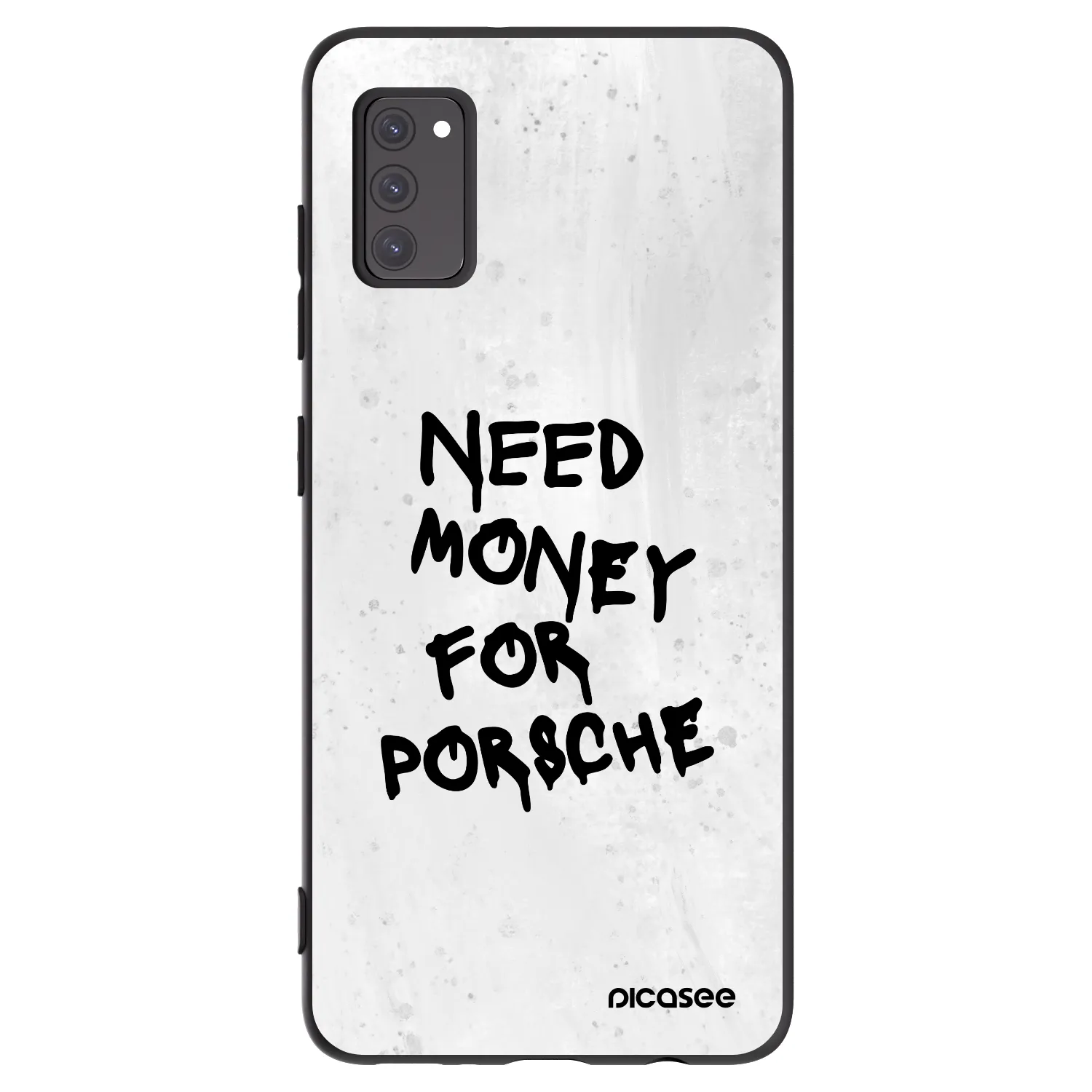 Picasee Samsung Galaxy A41 A415F Hülle - Schwarzes Silikon - White Dollar