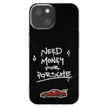 Picasee Apple iPhone 15 Hülle - Transparentes Silikon - Dark Racer
