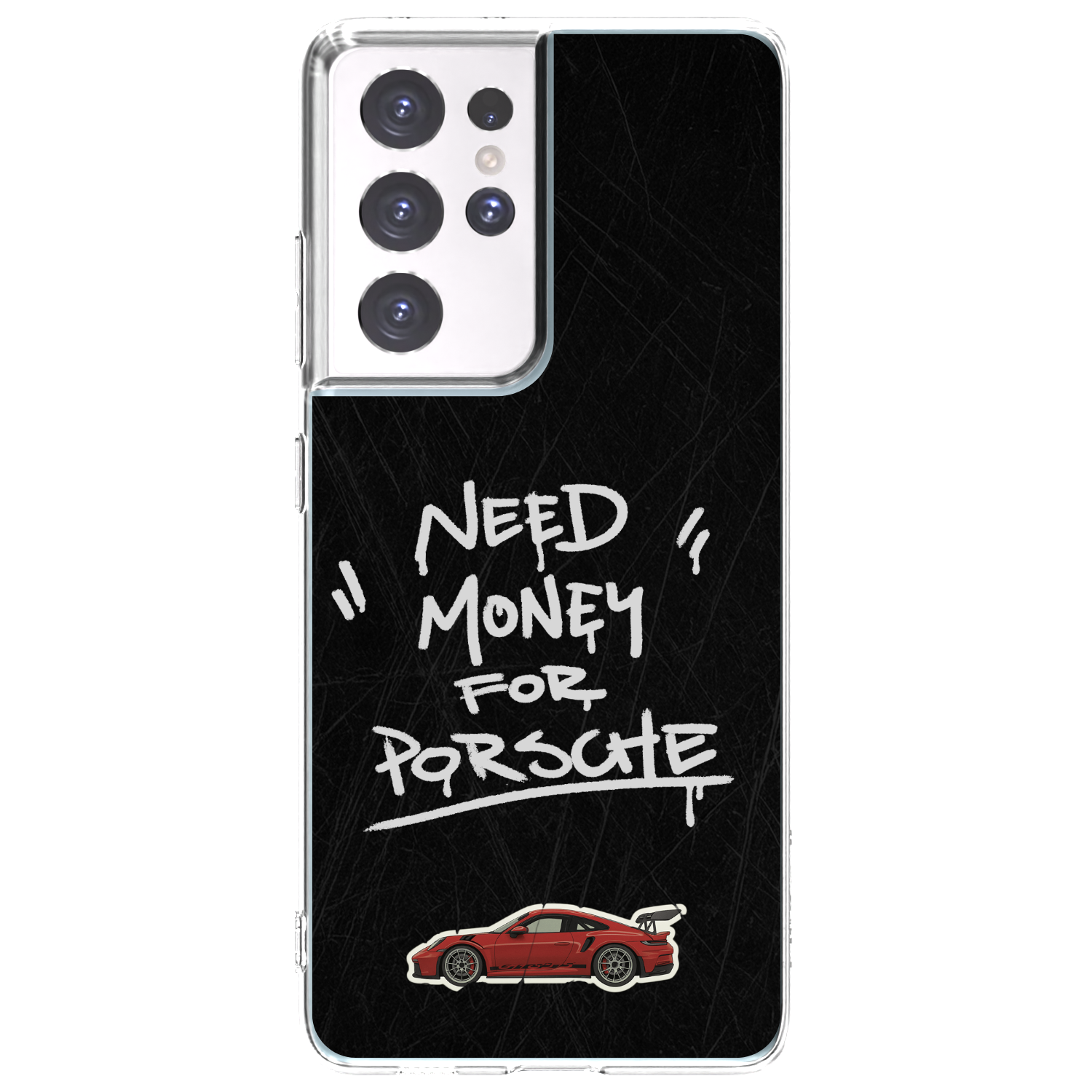 Picasee Samsung Galaxy S21 Ultra 5G G998B Hülle - Transparentes Silikon - Dark Racer