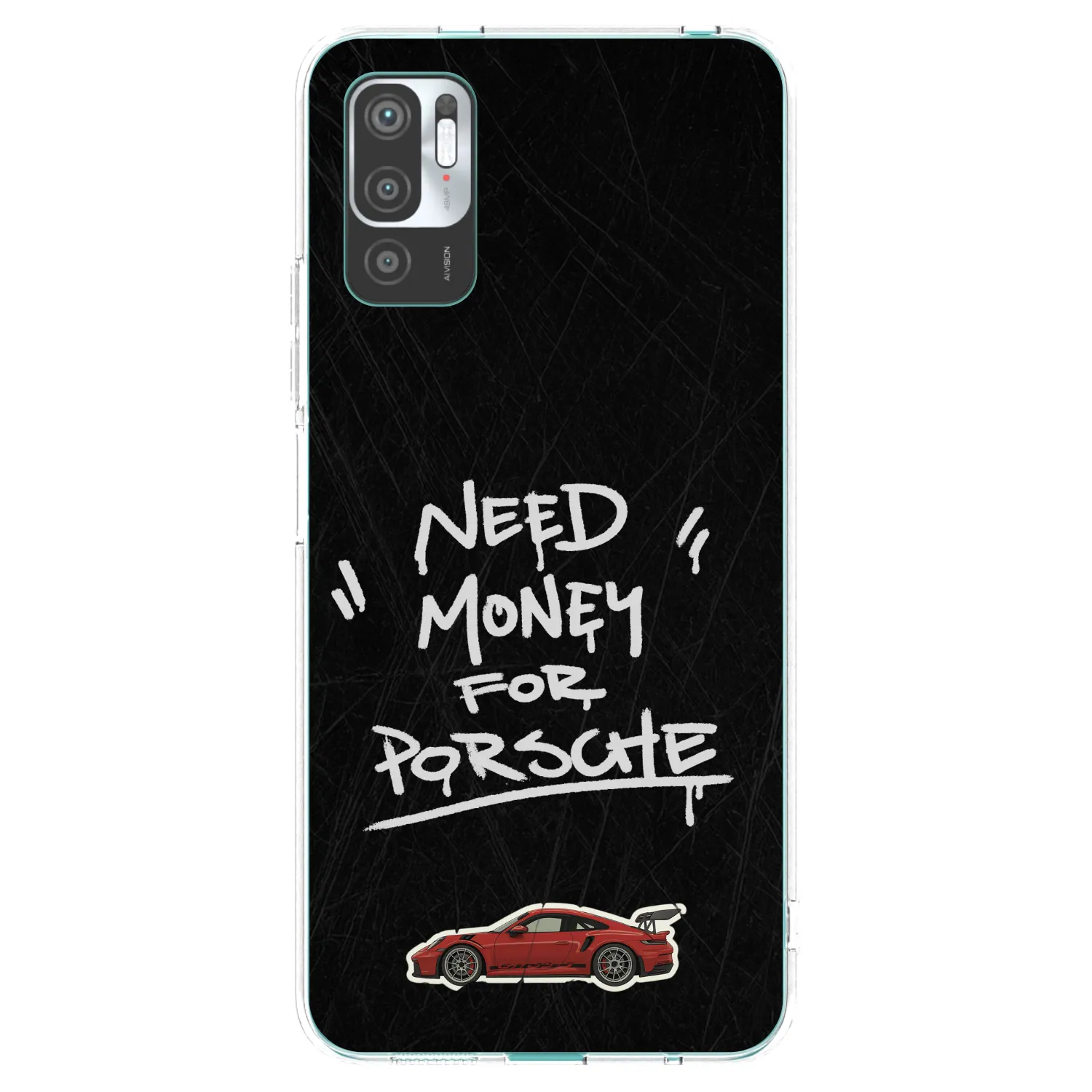 Picasee Xiaomi Redmi Note 10 5G Hülle - Transparentes Silikon - Dark Racer