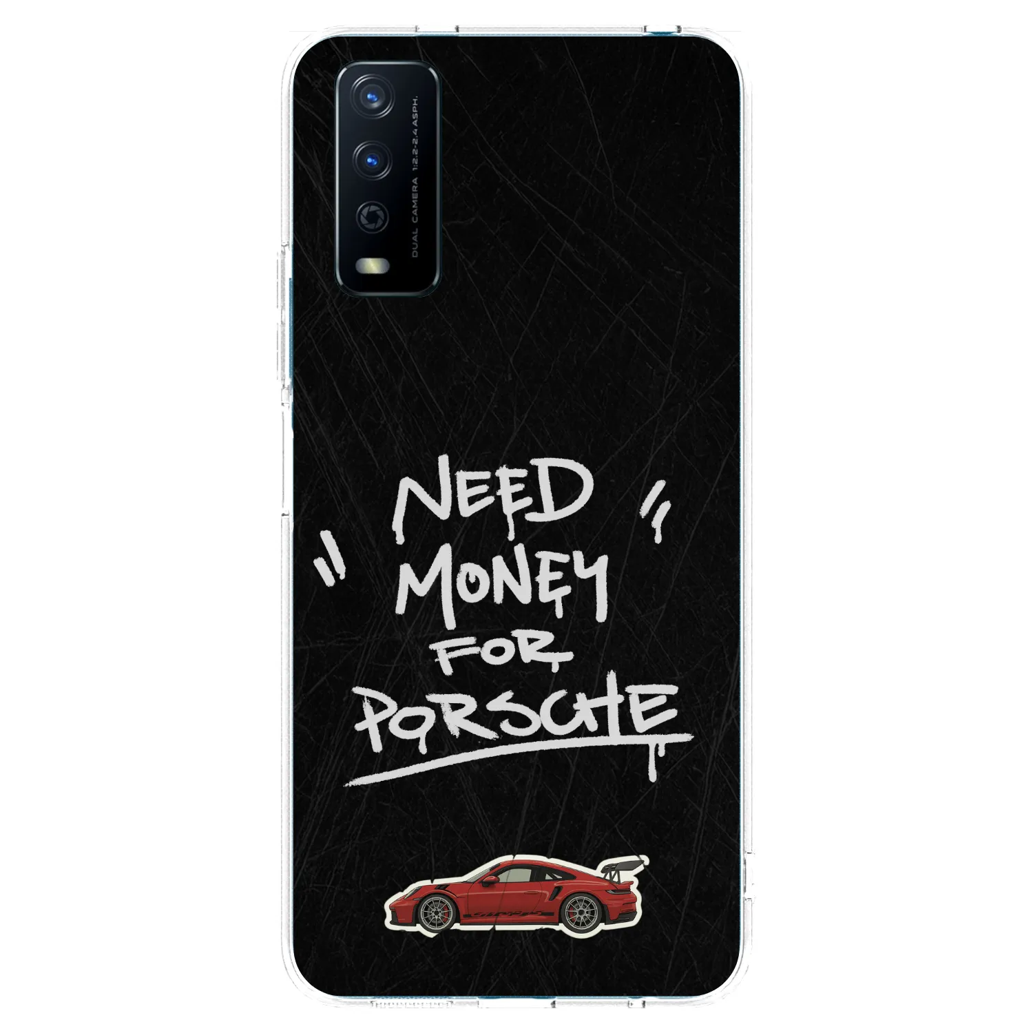 Picasee Vivo Y11s Hülle - Transparentes Silikon - Dark Racer