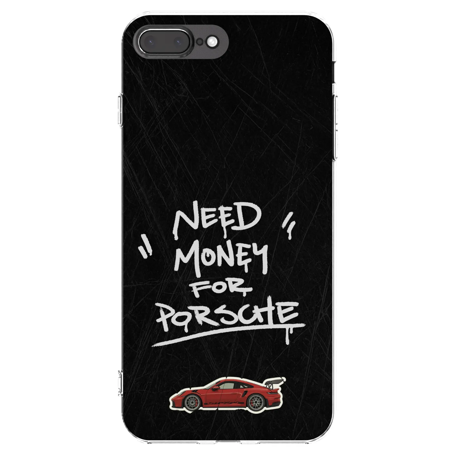 Picasee Apple iPhone 7 Plus Hülle - Transparentes Silikon - Dark Racer