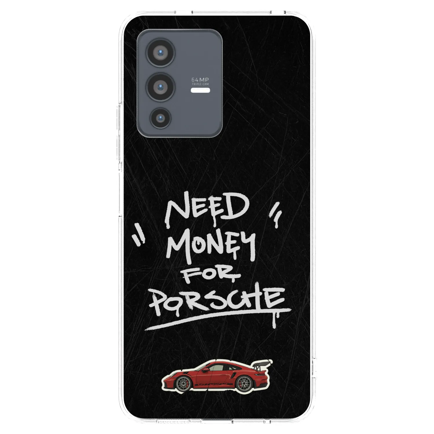 Picasee Vivo V23 5G Hülle - Transparentes Silikon - Dark Racer