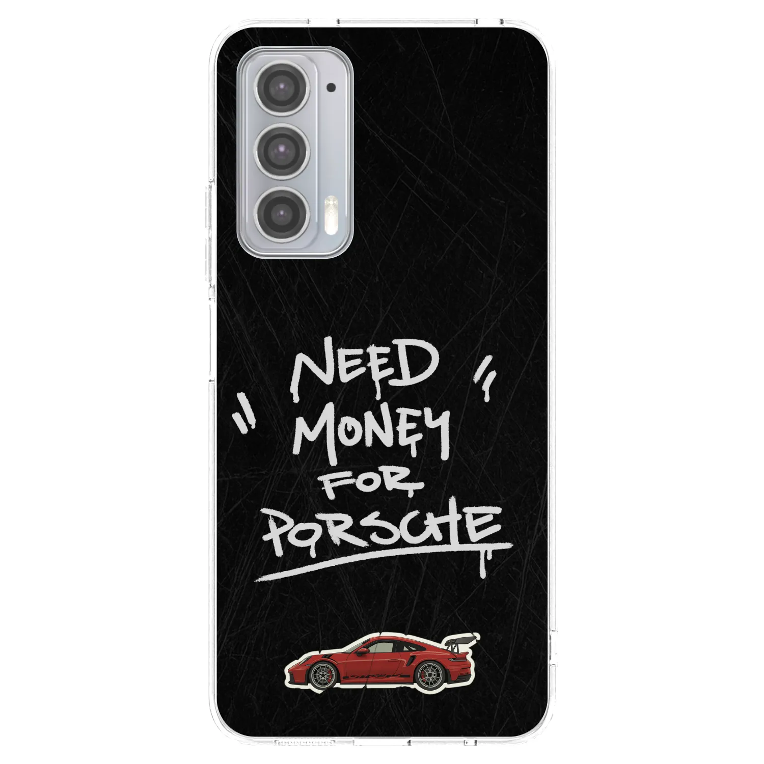 Picasee Motorola Edge 20 Hülle - Transparentes Silikon - Dark Racer