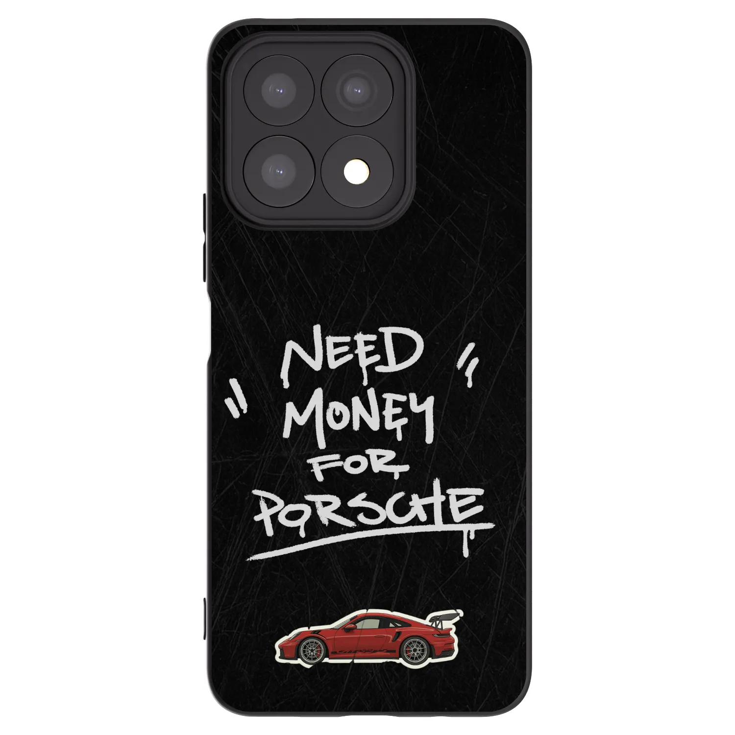 Picasee Honor X8a Hülle - Schwarzes Silikon - Dark Racer