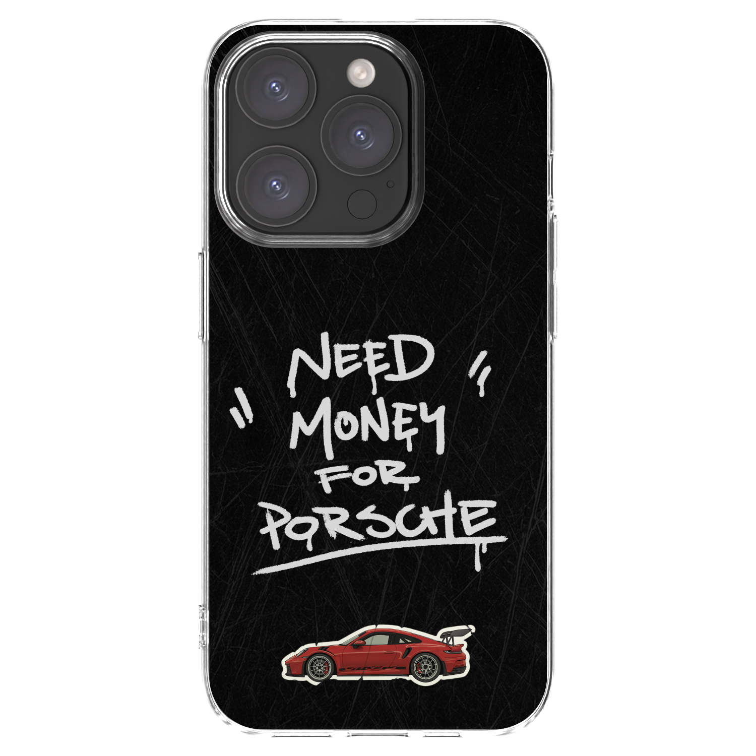 Picasee Apple iPhone 15 Pro Hülle - Transparentes Silikon - Dark Racer