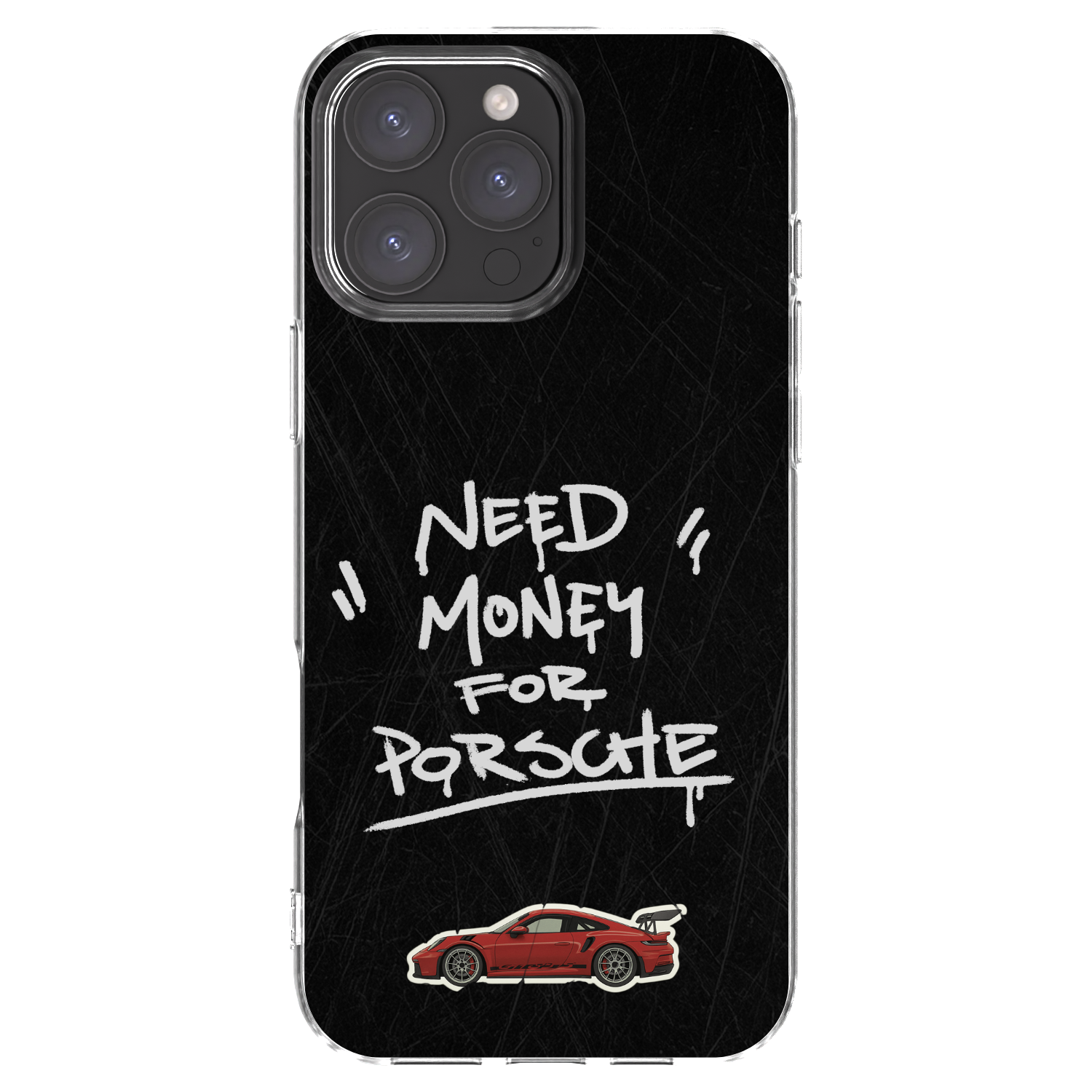 Picasee Apple iPhone 16 Pro Max Hülle - Transparentes Silikon - Dark Racer