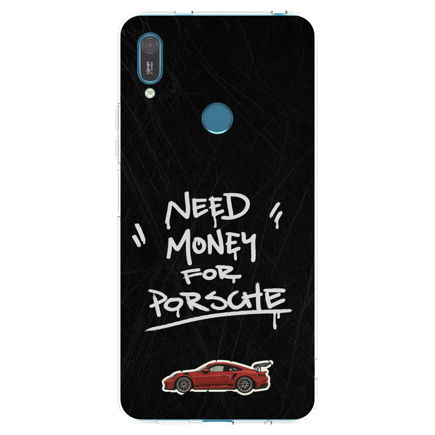 Picasee Huawei Y7 2019 Hülle - Transparentes Silikon - Dark Racer