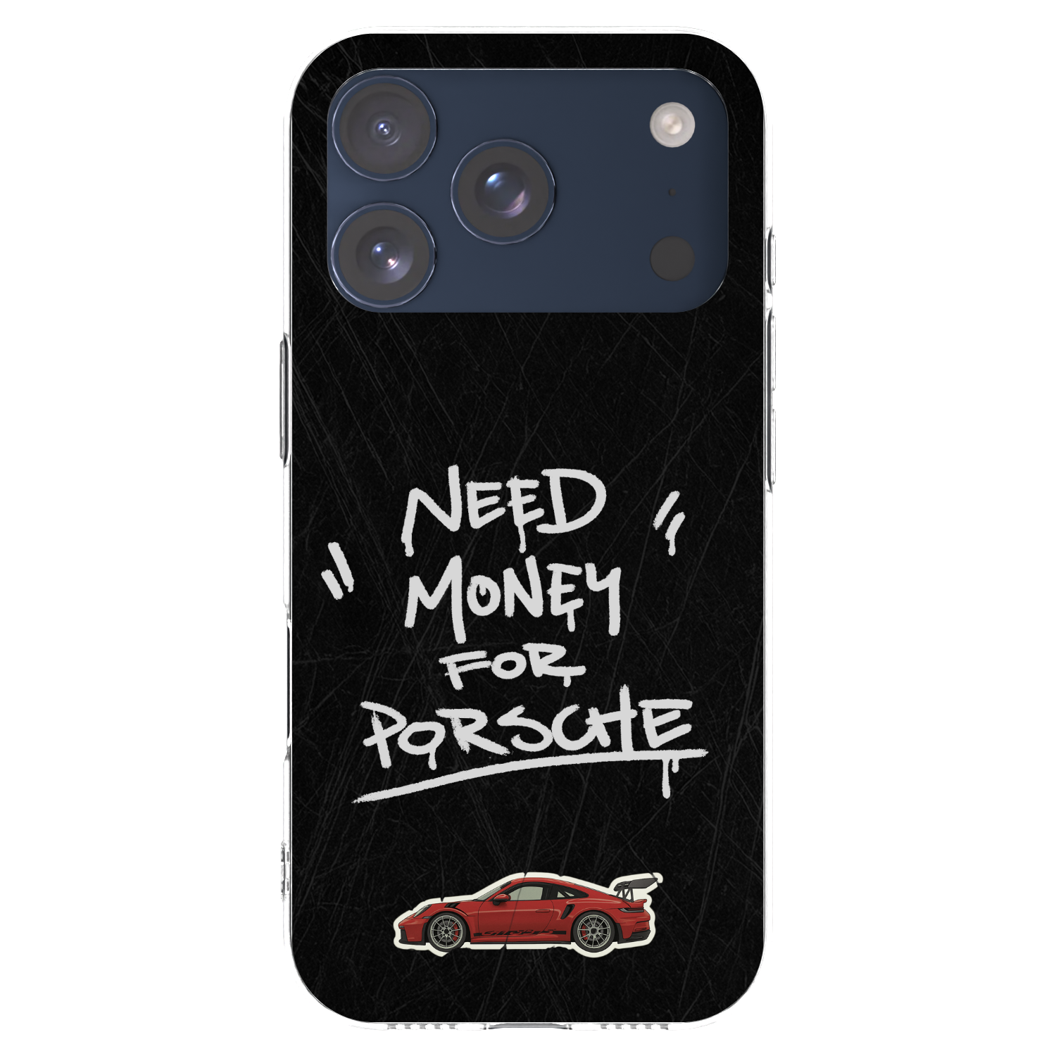 Picasee Apple iPhone 17 Pro Hülle - Transparentes Silikon - Dark Racer